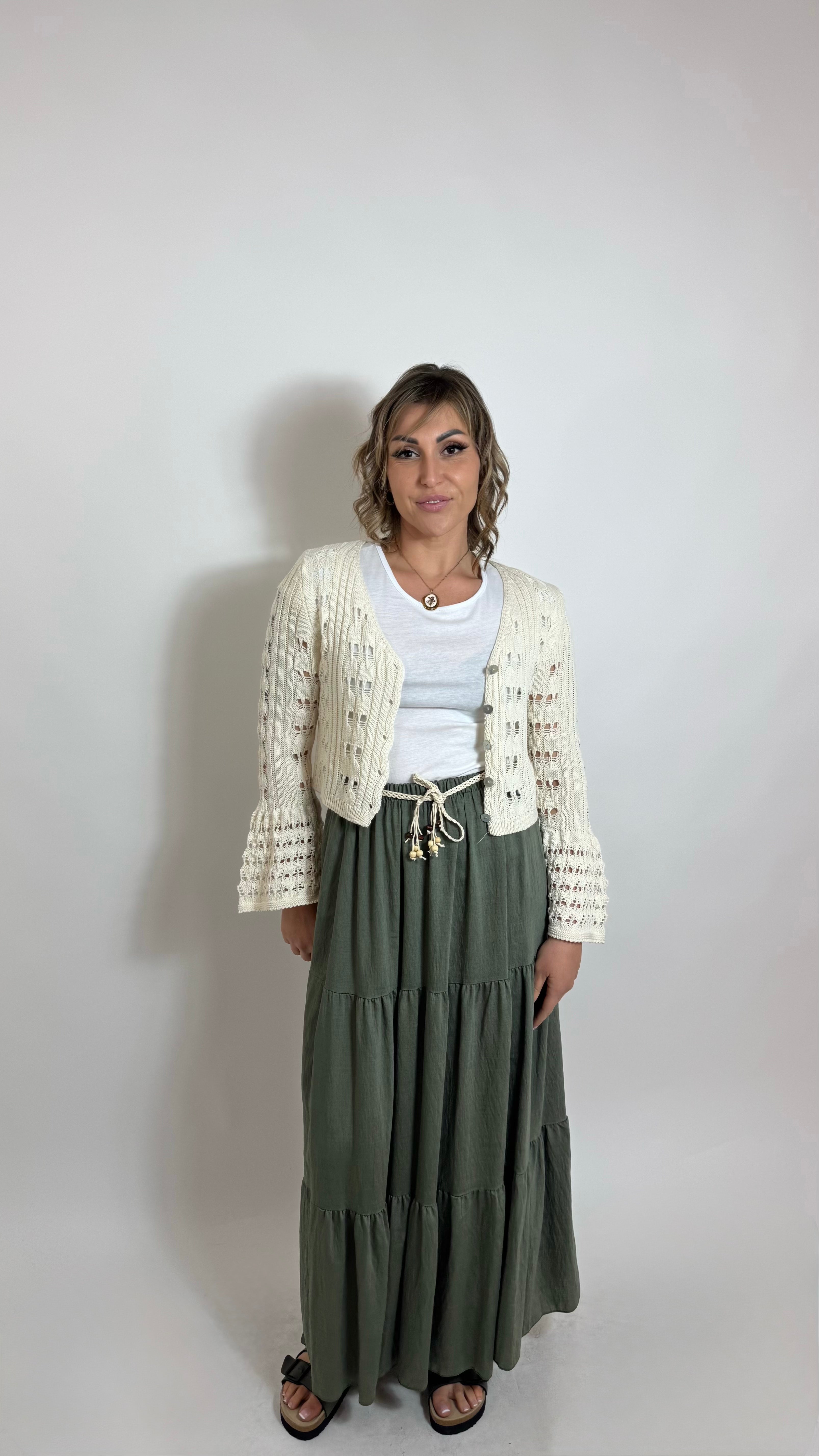Gonna Balze Boho Verde