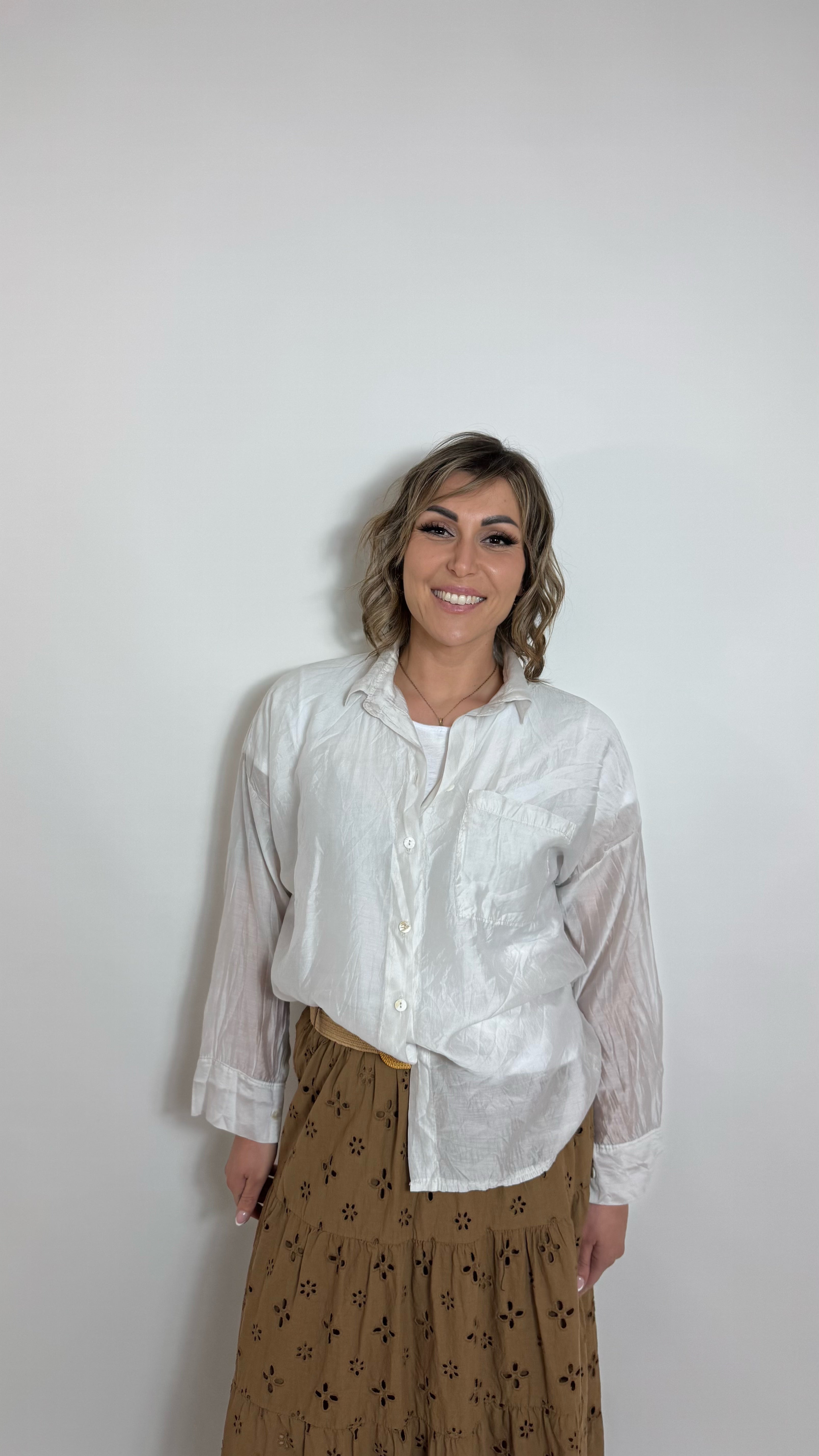 Camicia Soft Transparency Nude