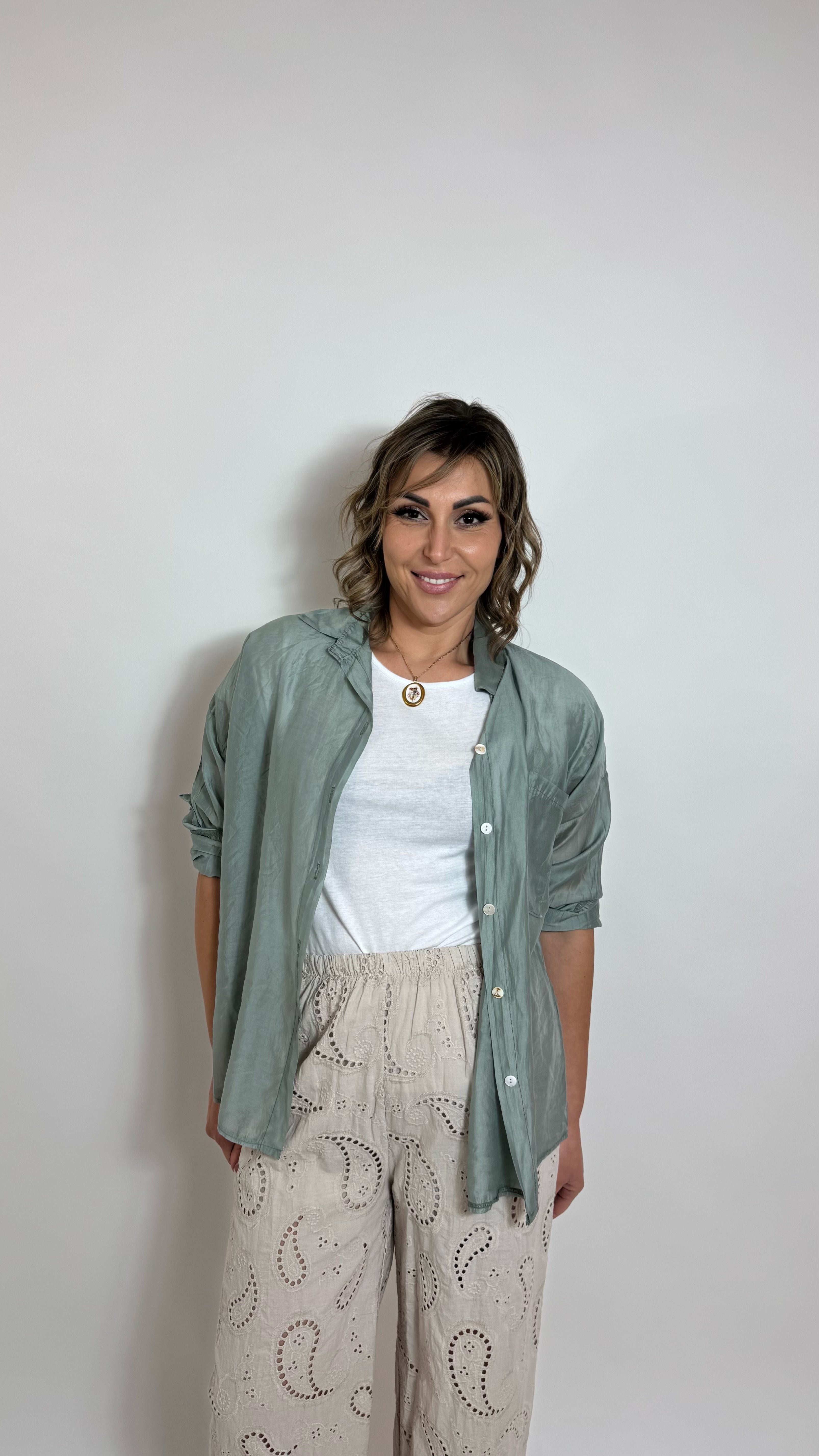 Camicia Soft Transparency Verde