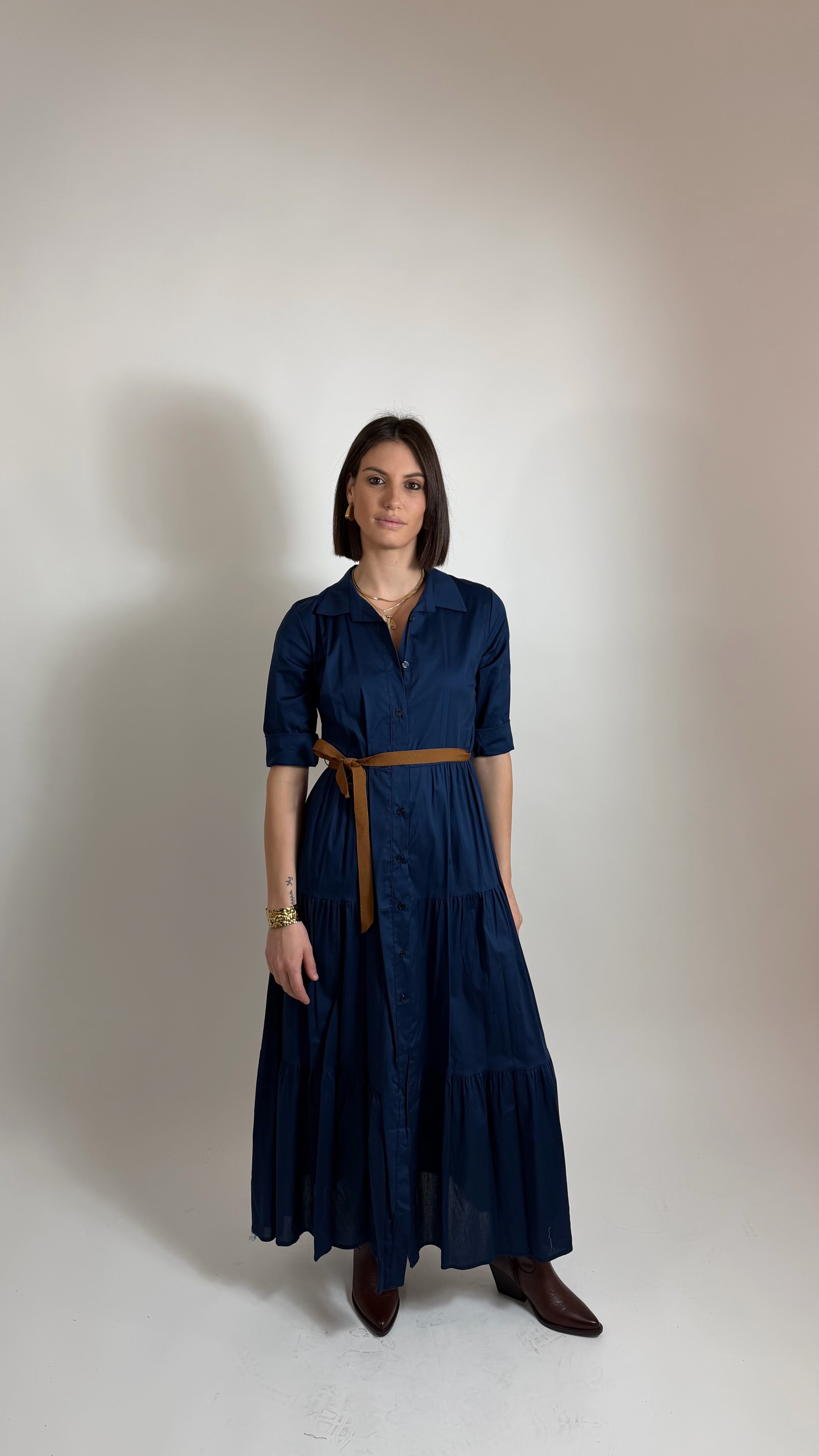 Maxi dress Chemisier Blu