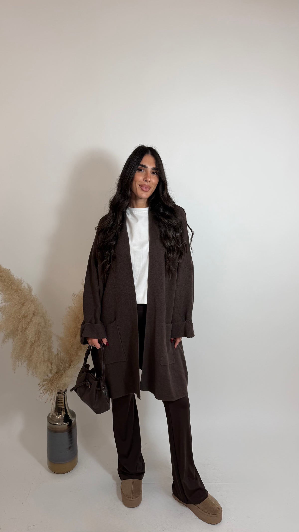 Cardigan Daily Long Choco