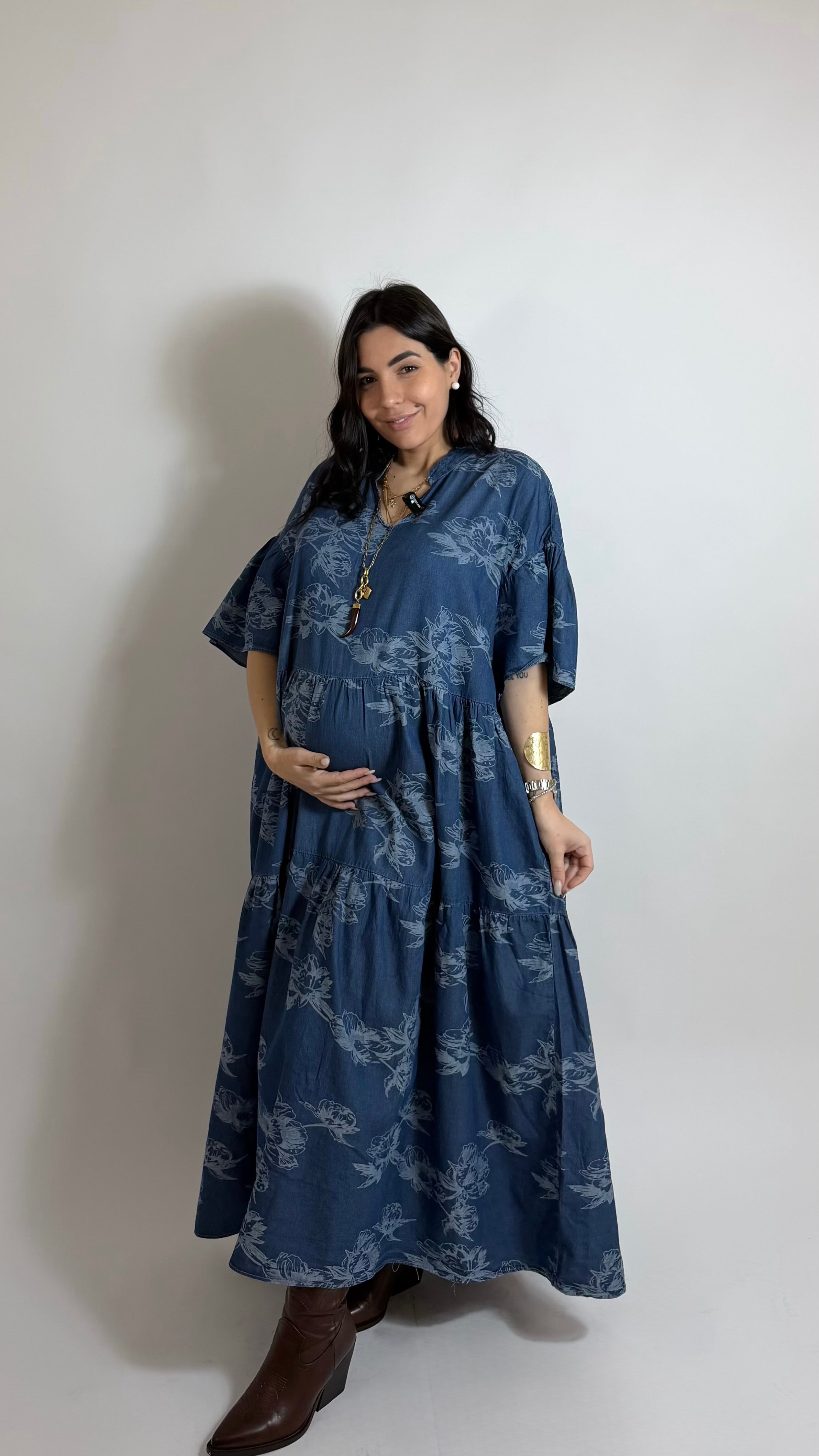 Abitone Chambray Ricamo