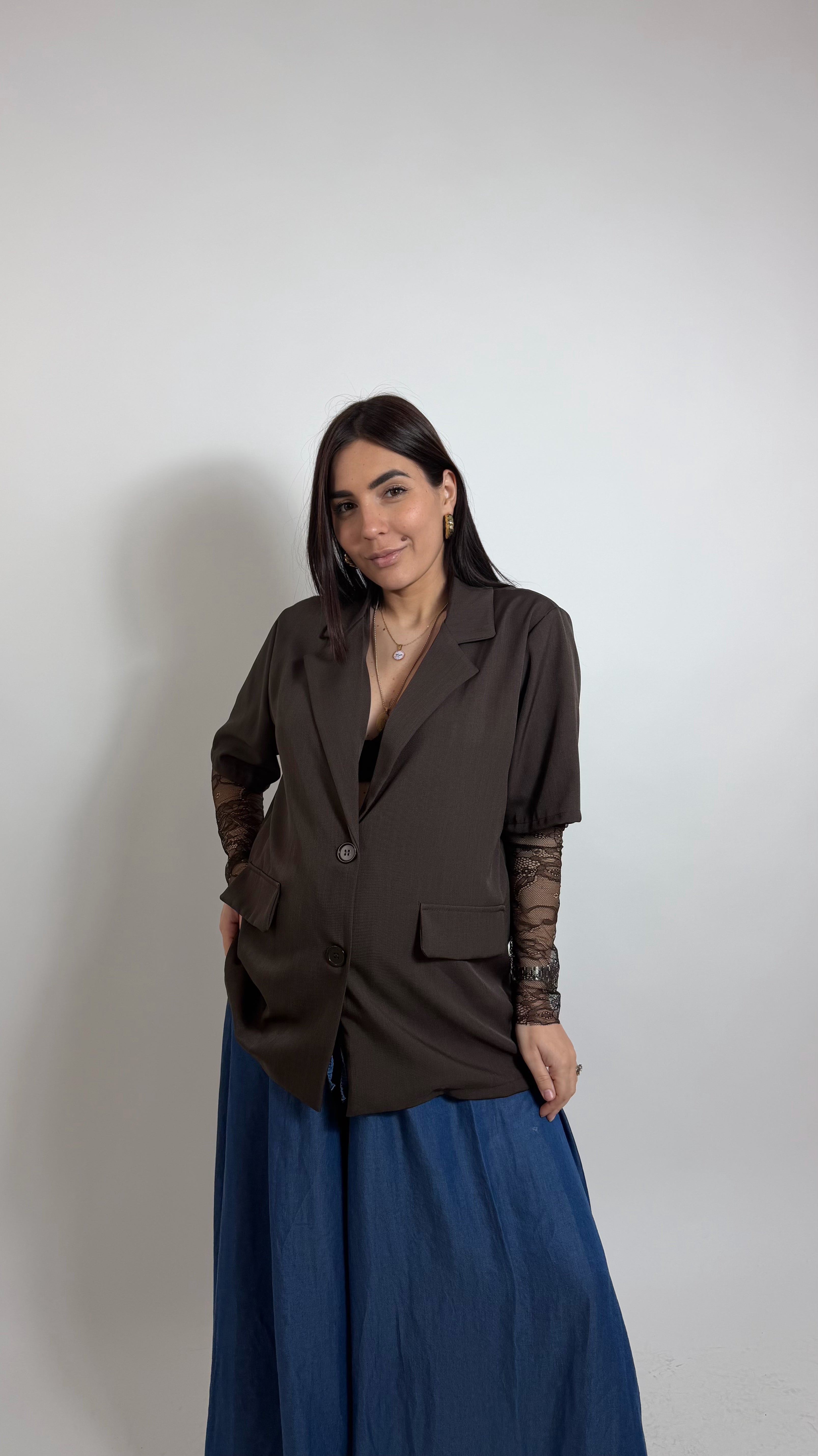 Blazer Romantic Lace Choco