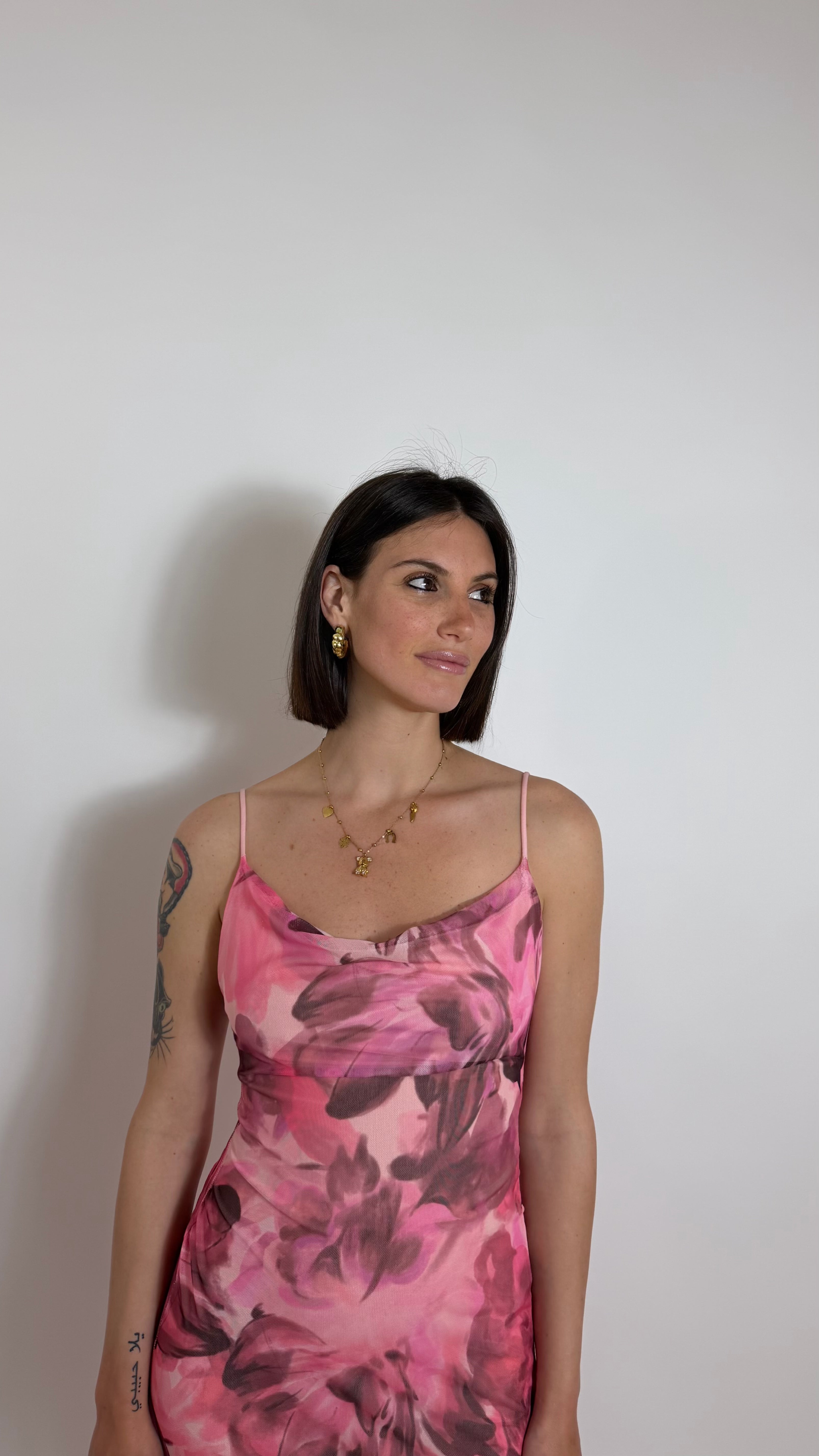 Abito Midi Golden Hour Pink