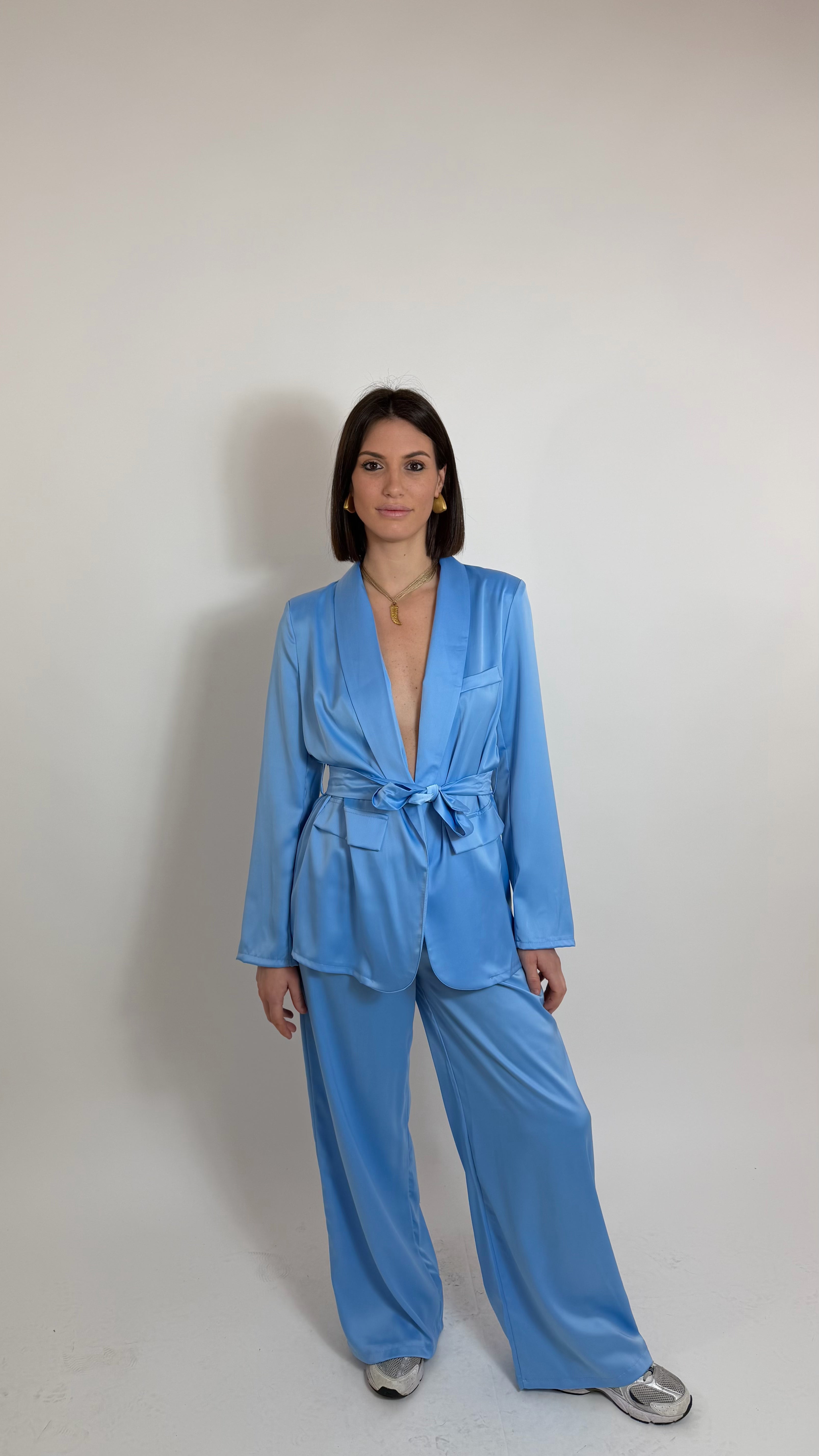 Coordinato Angel Satin Cielo