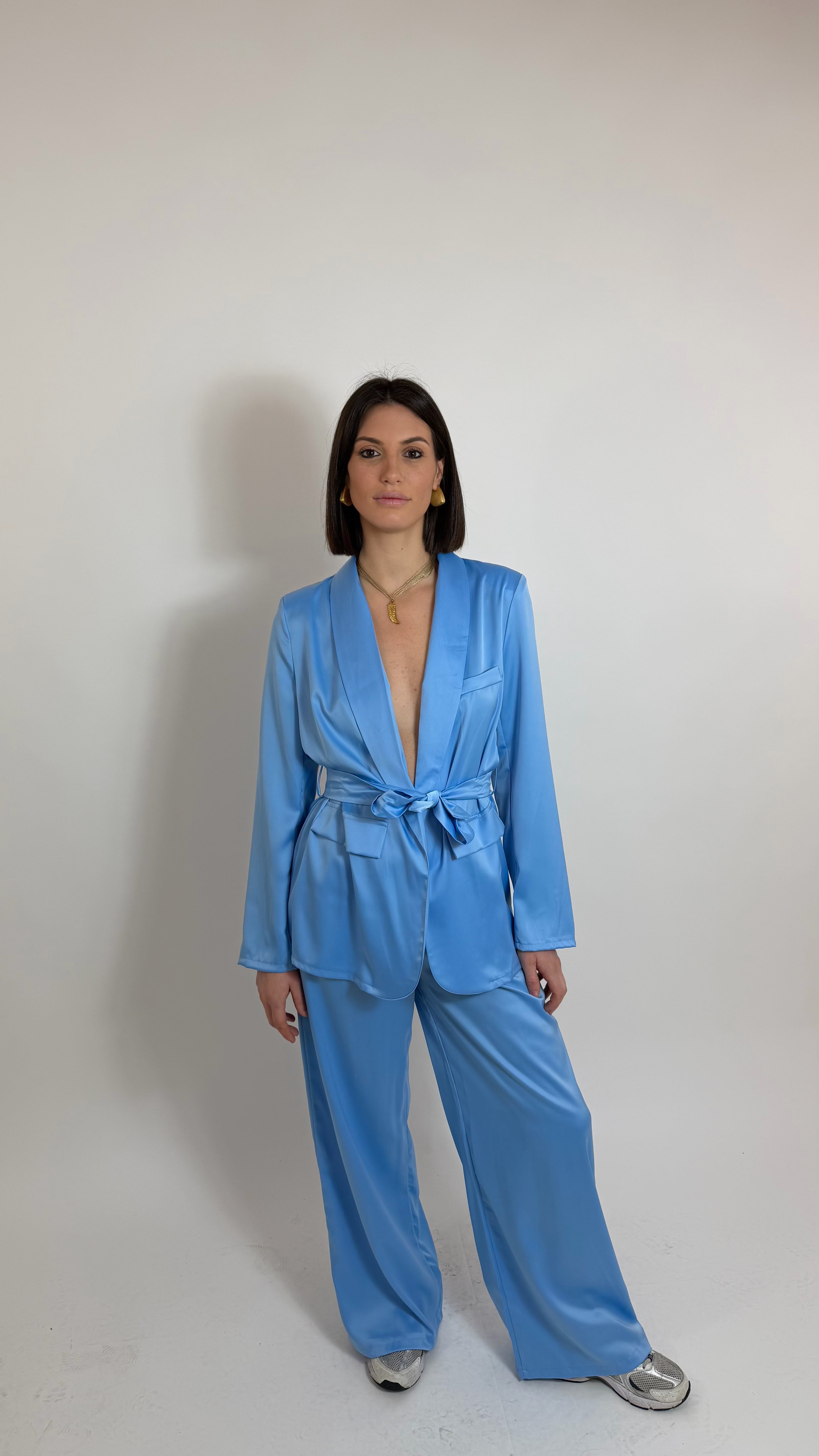 Coordinato Angel Satin Cielo