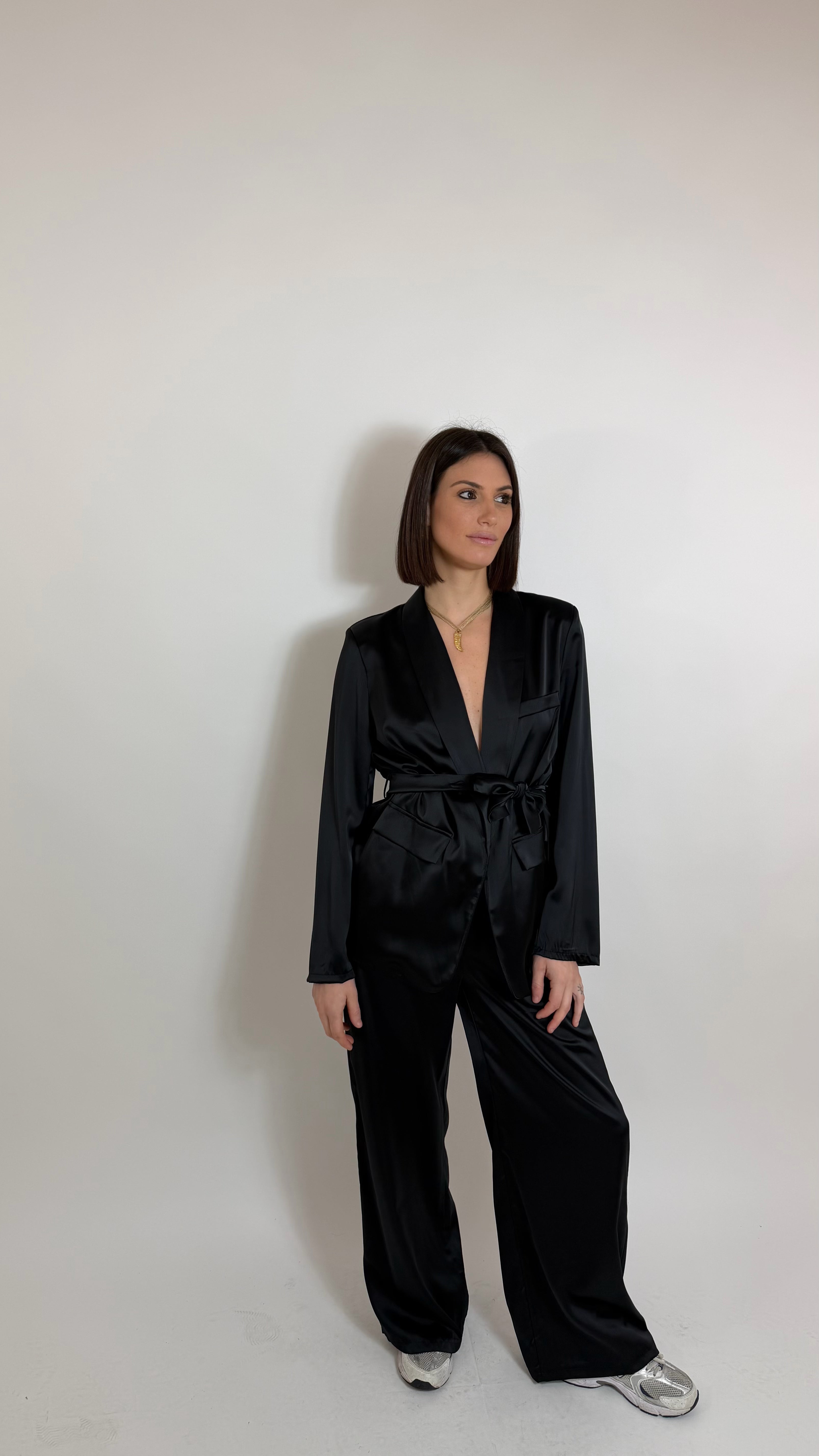 Coordinato Angel Satin Nero