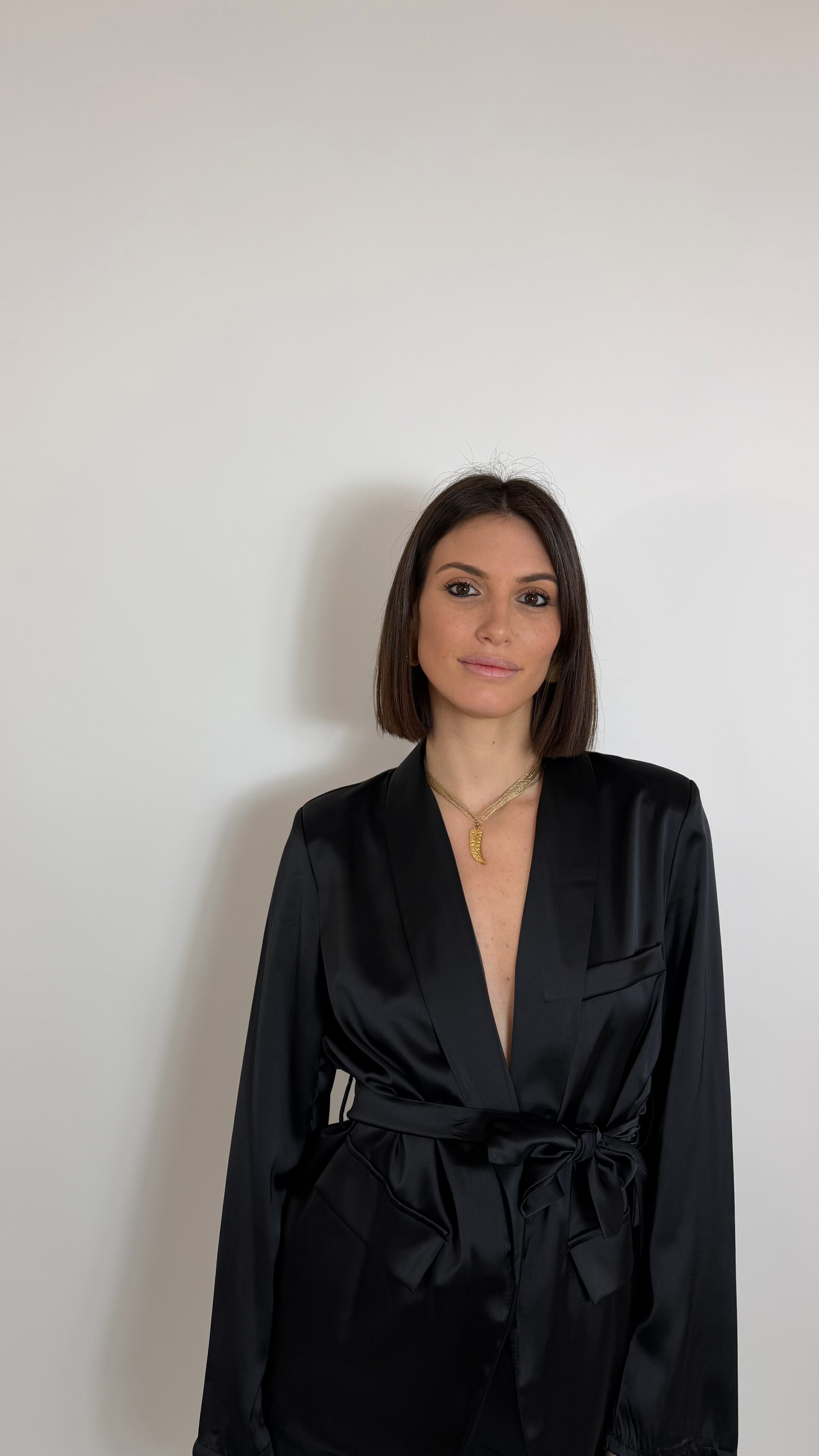 Coordinato Angel Satin Nero