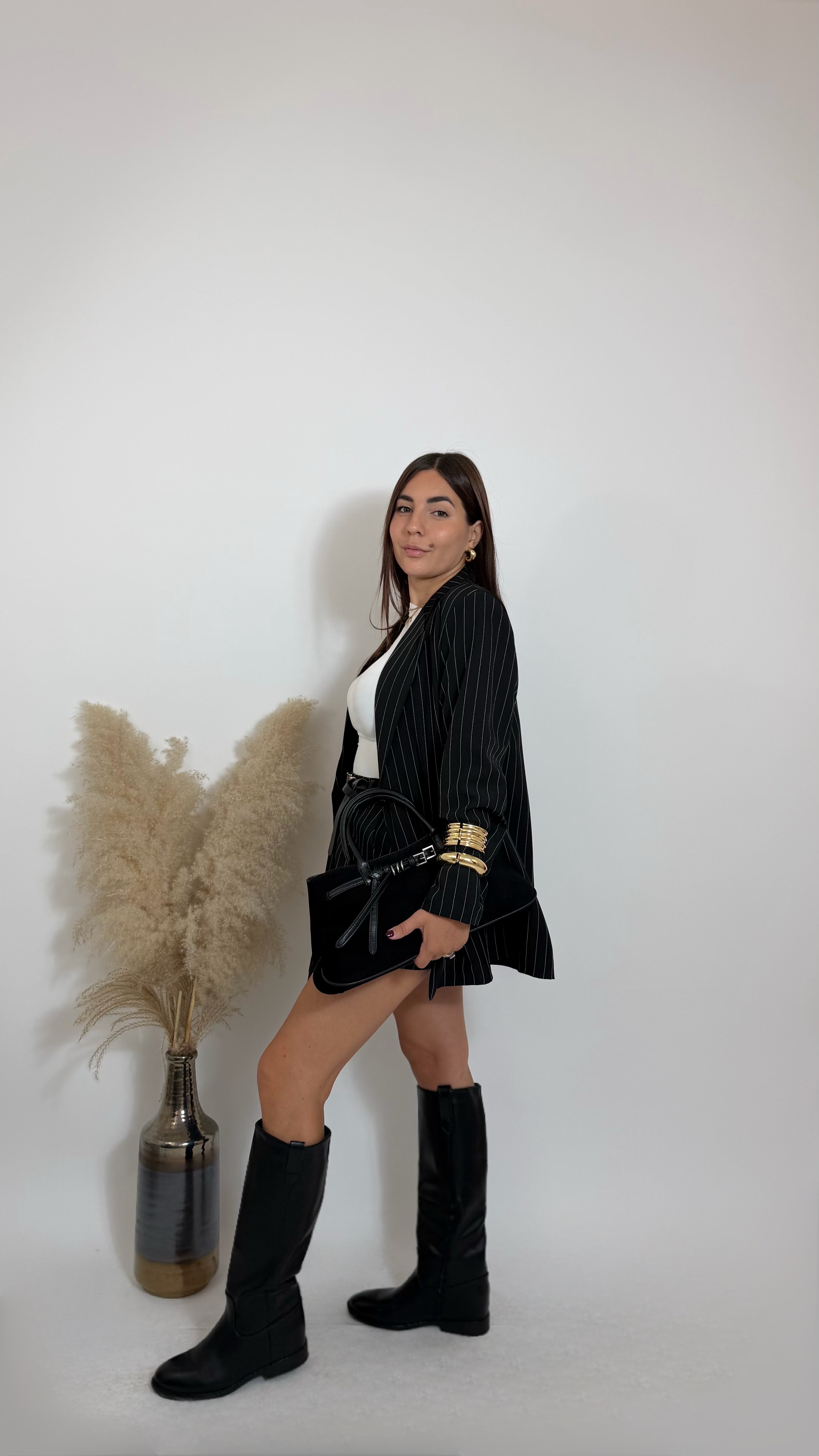 Coordinato Gessato Blazer & Skort