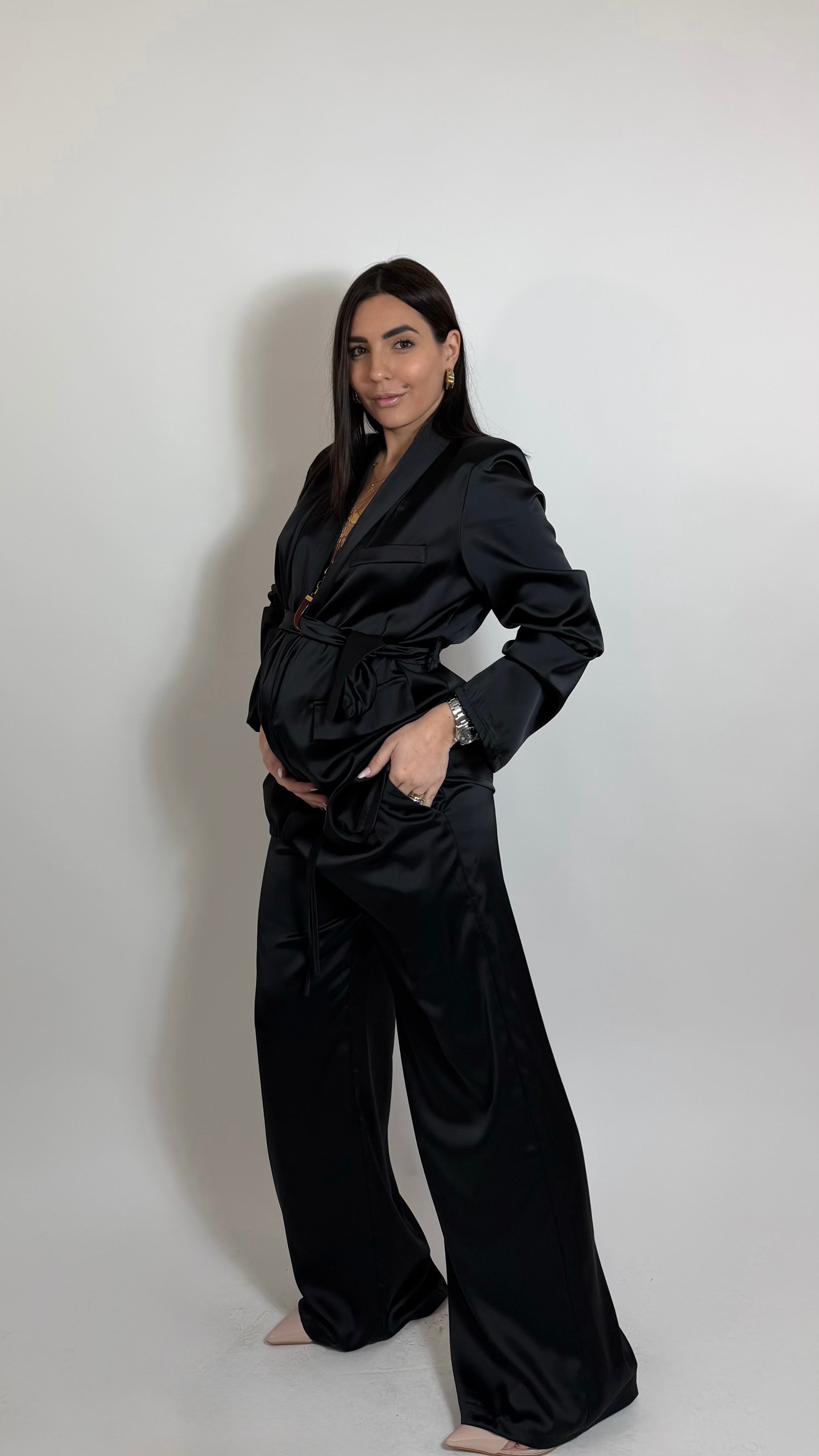 Coordinato Angel Satin Nero