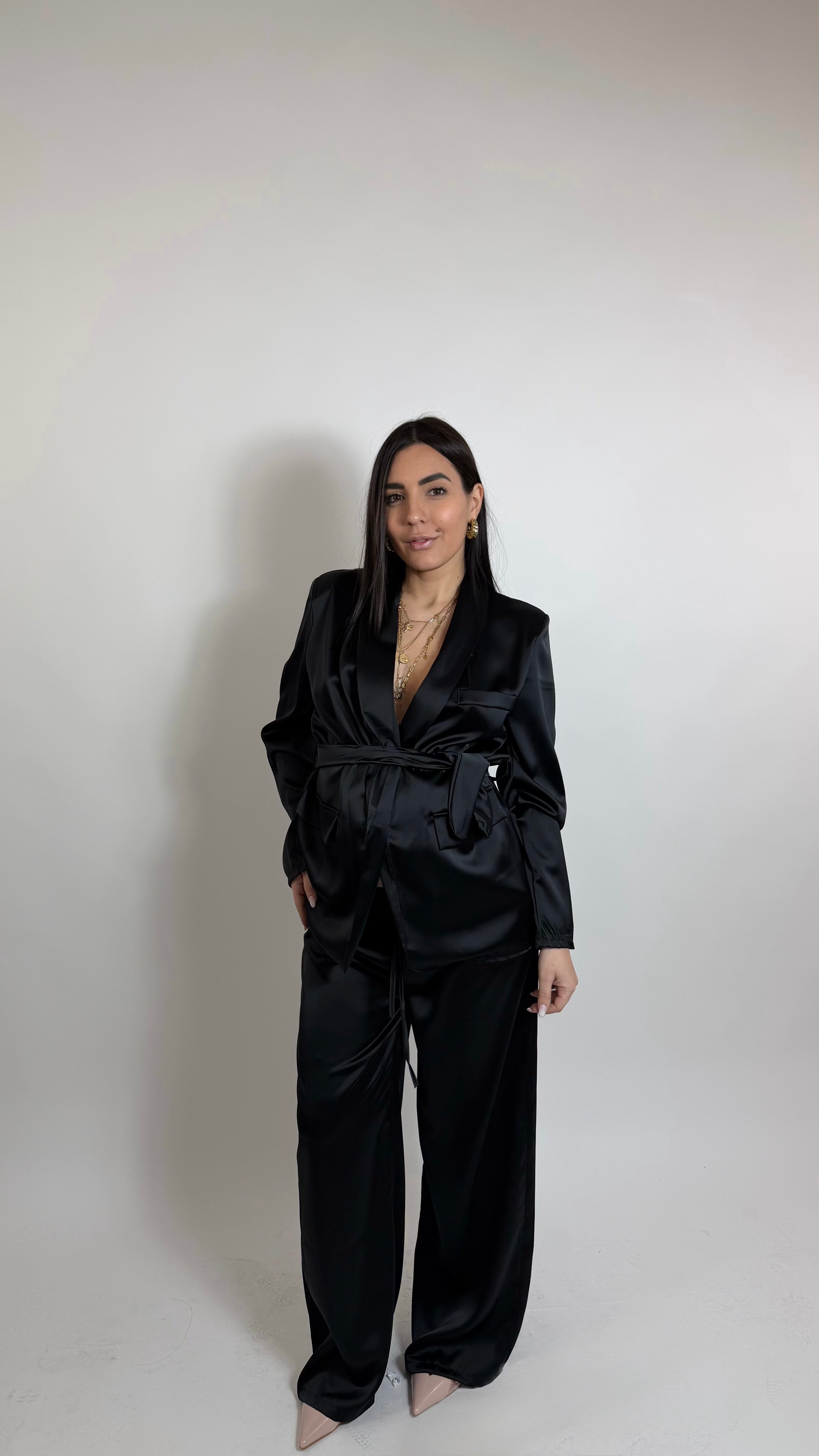 Coordinato Angel Satin Nero