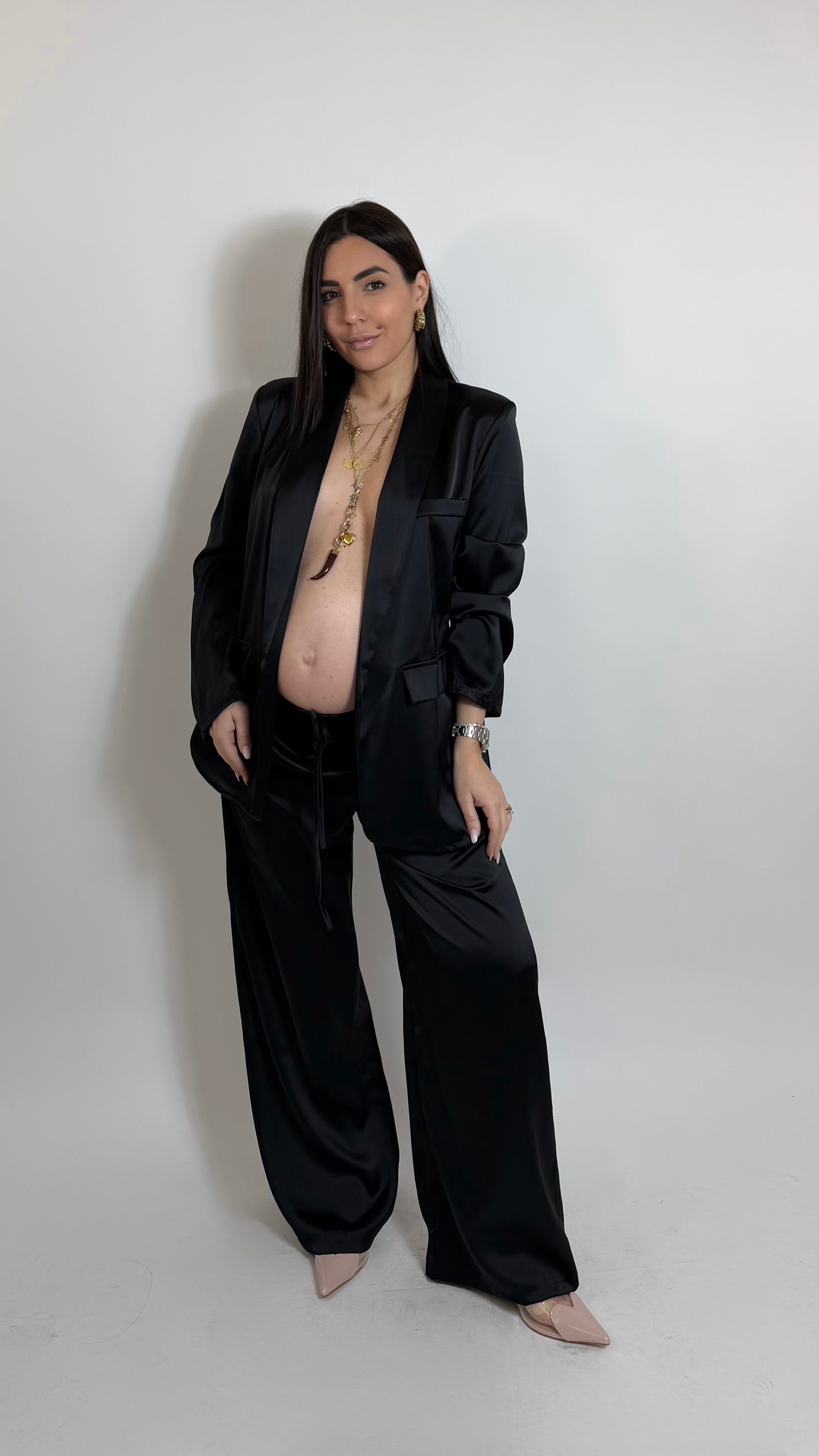 Coordinato Angel Satin Nero