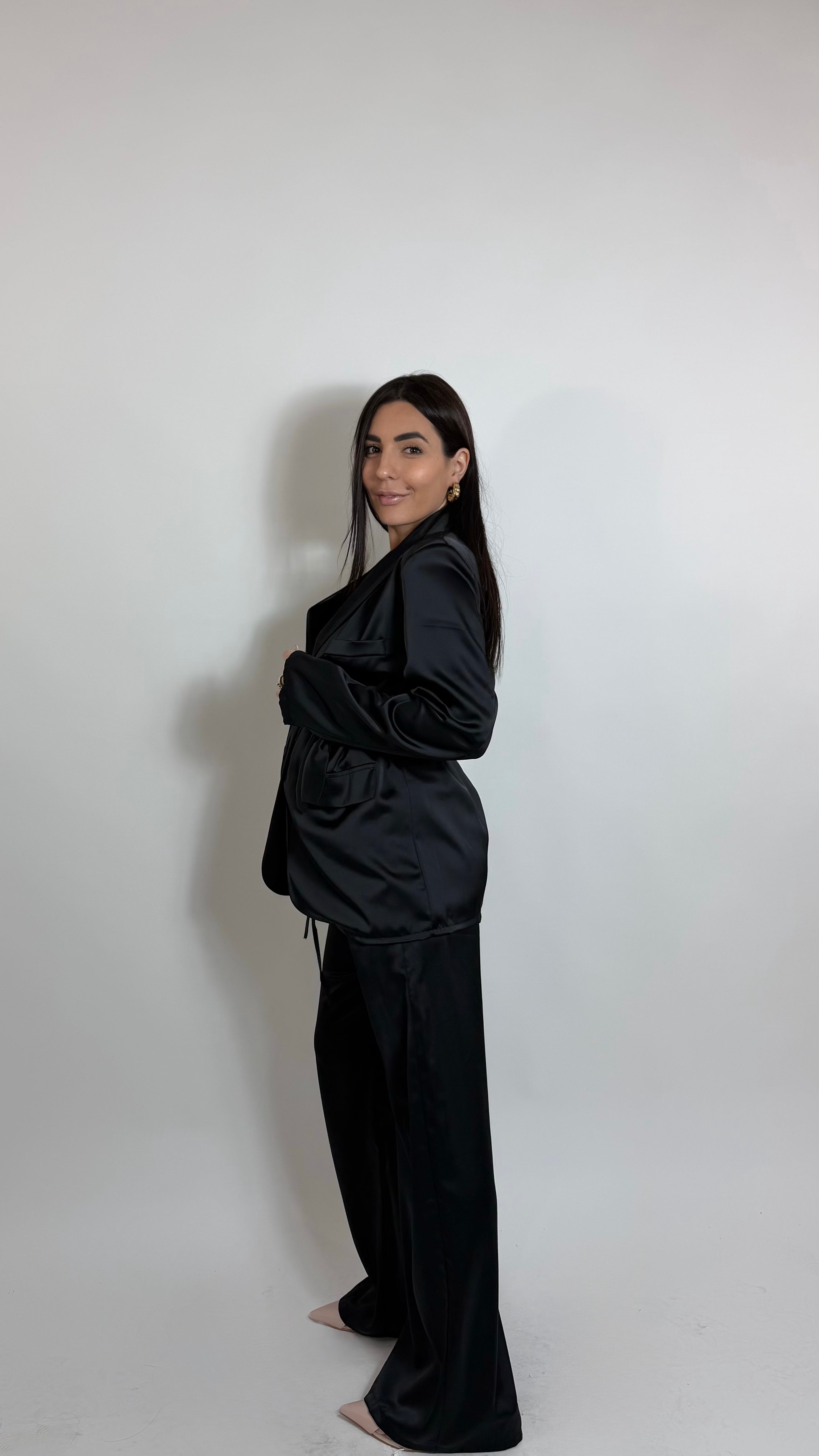 Coordinato Angel Satin Nero