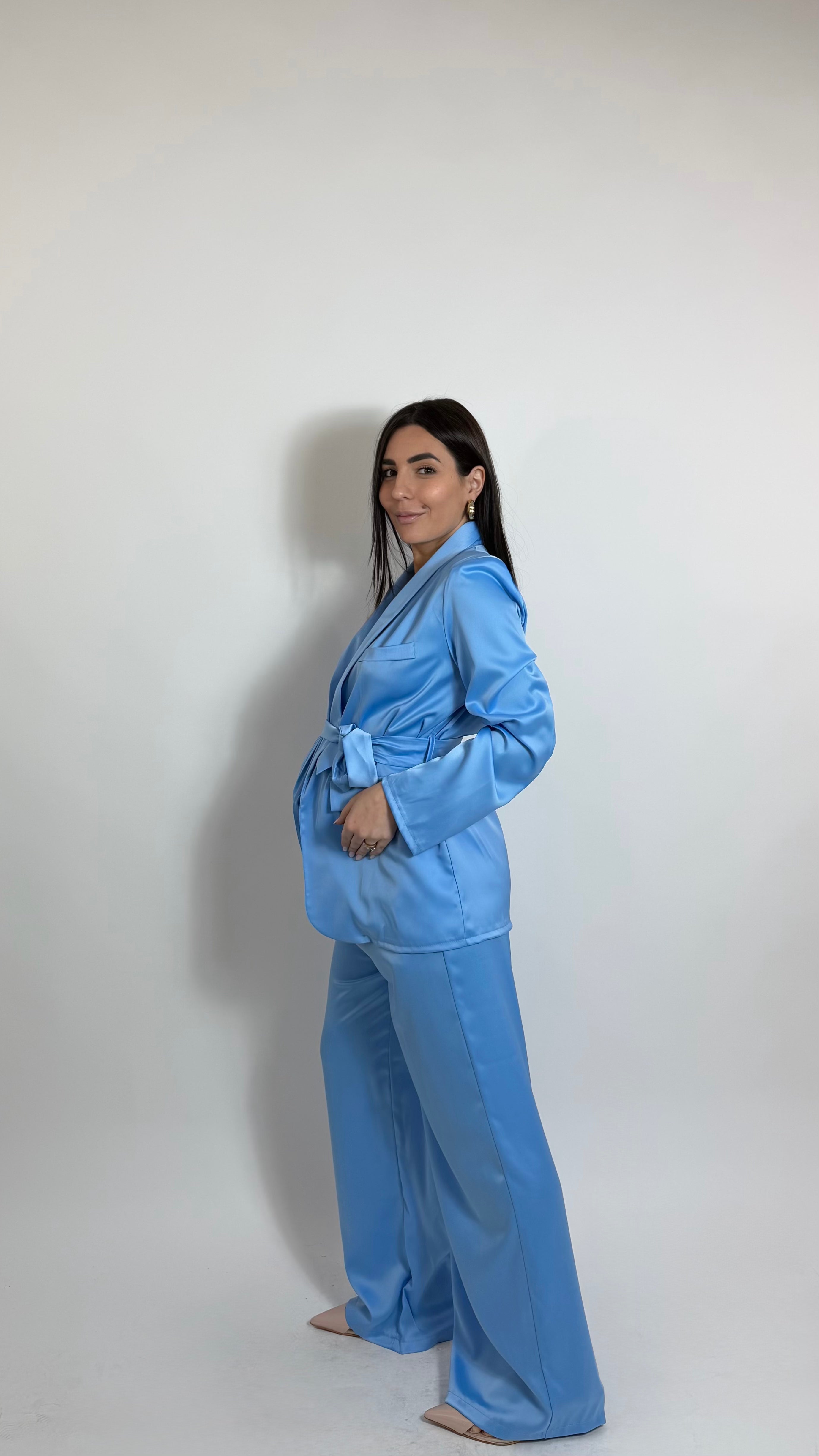 Coordinato Angel Satin Cielo