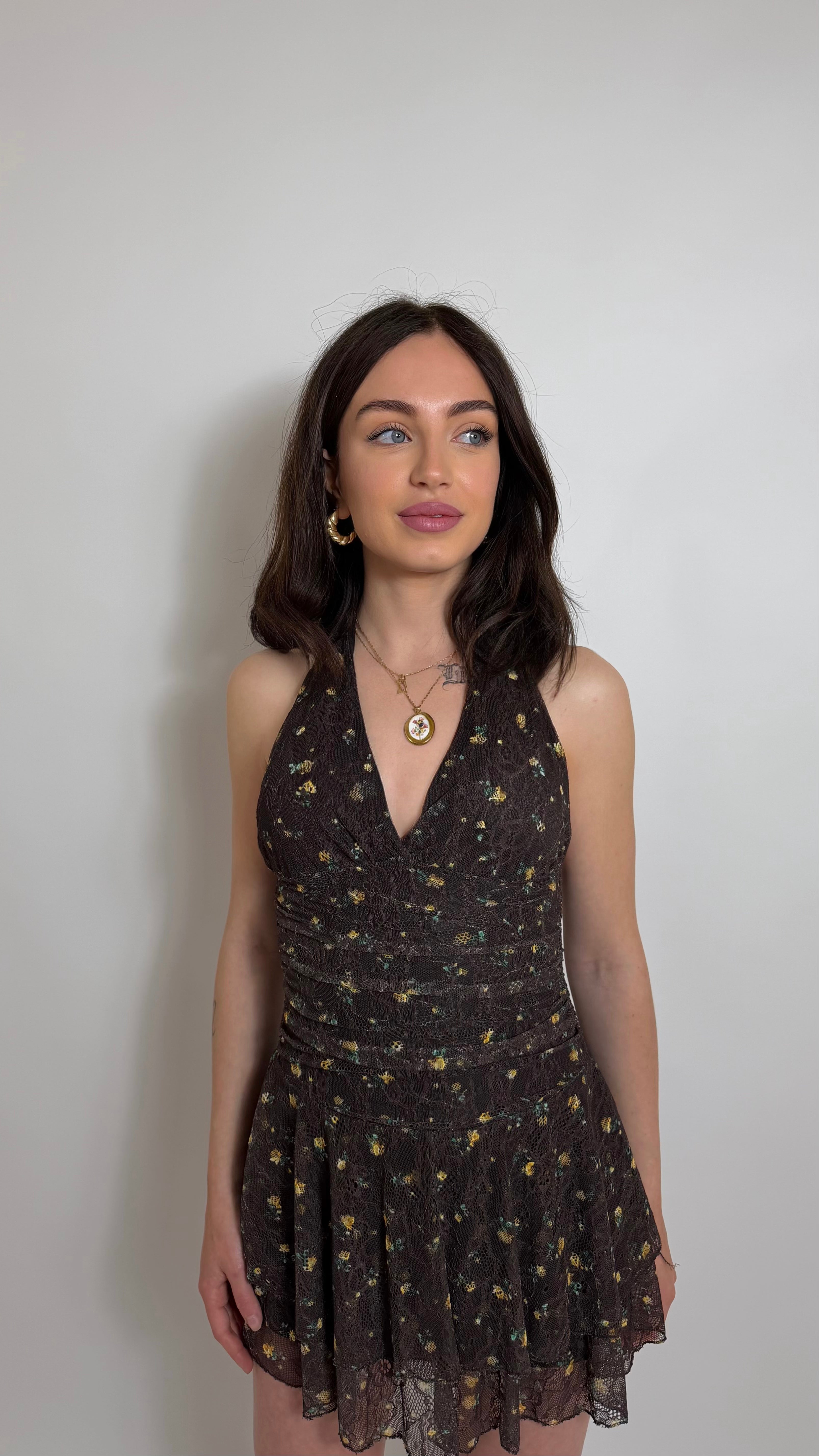 Abito Scollo America Lace Choco