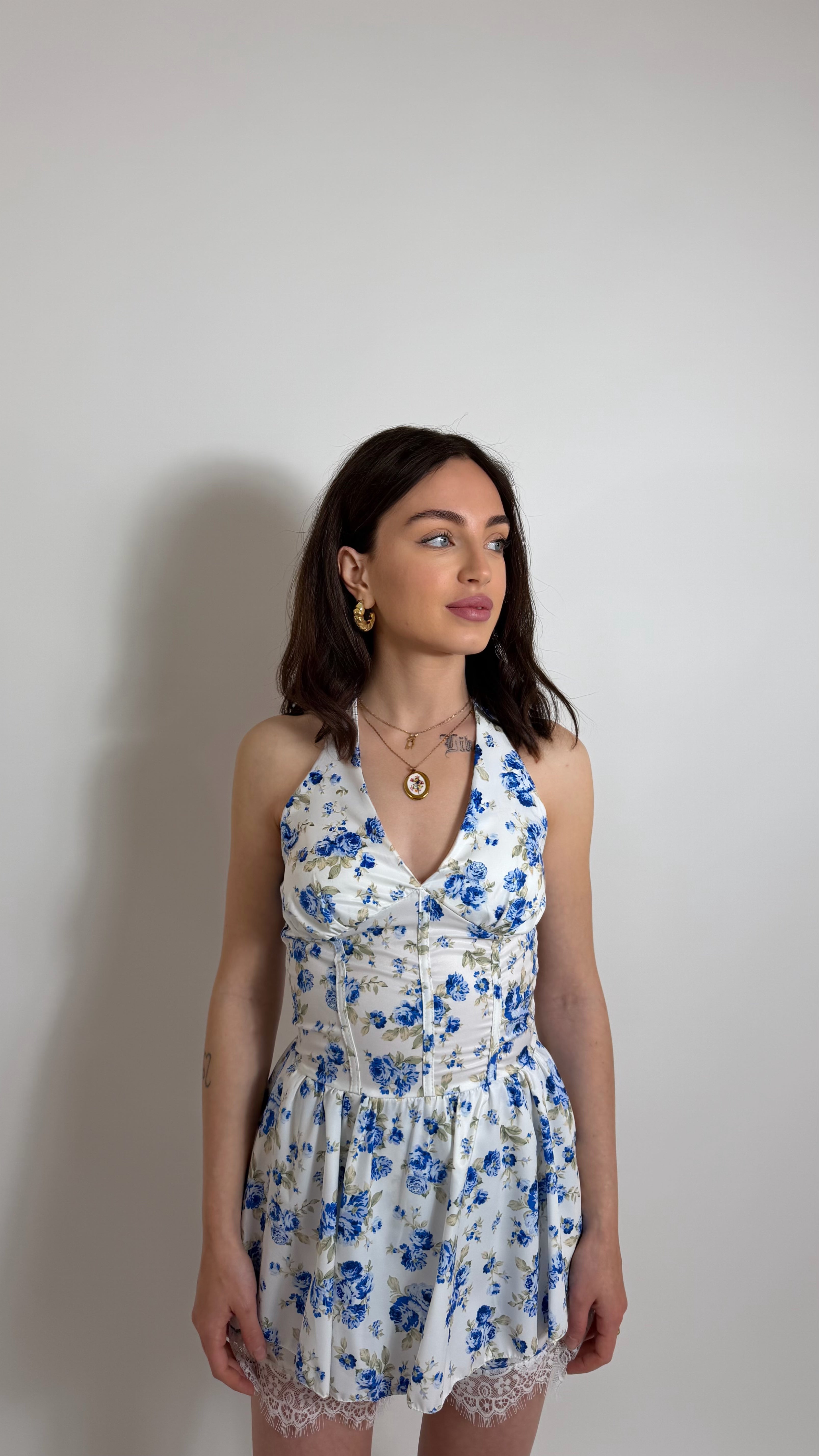 Mini Jump Scollo America Floral Blu