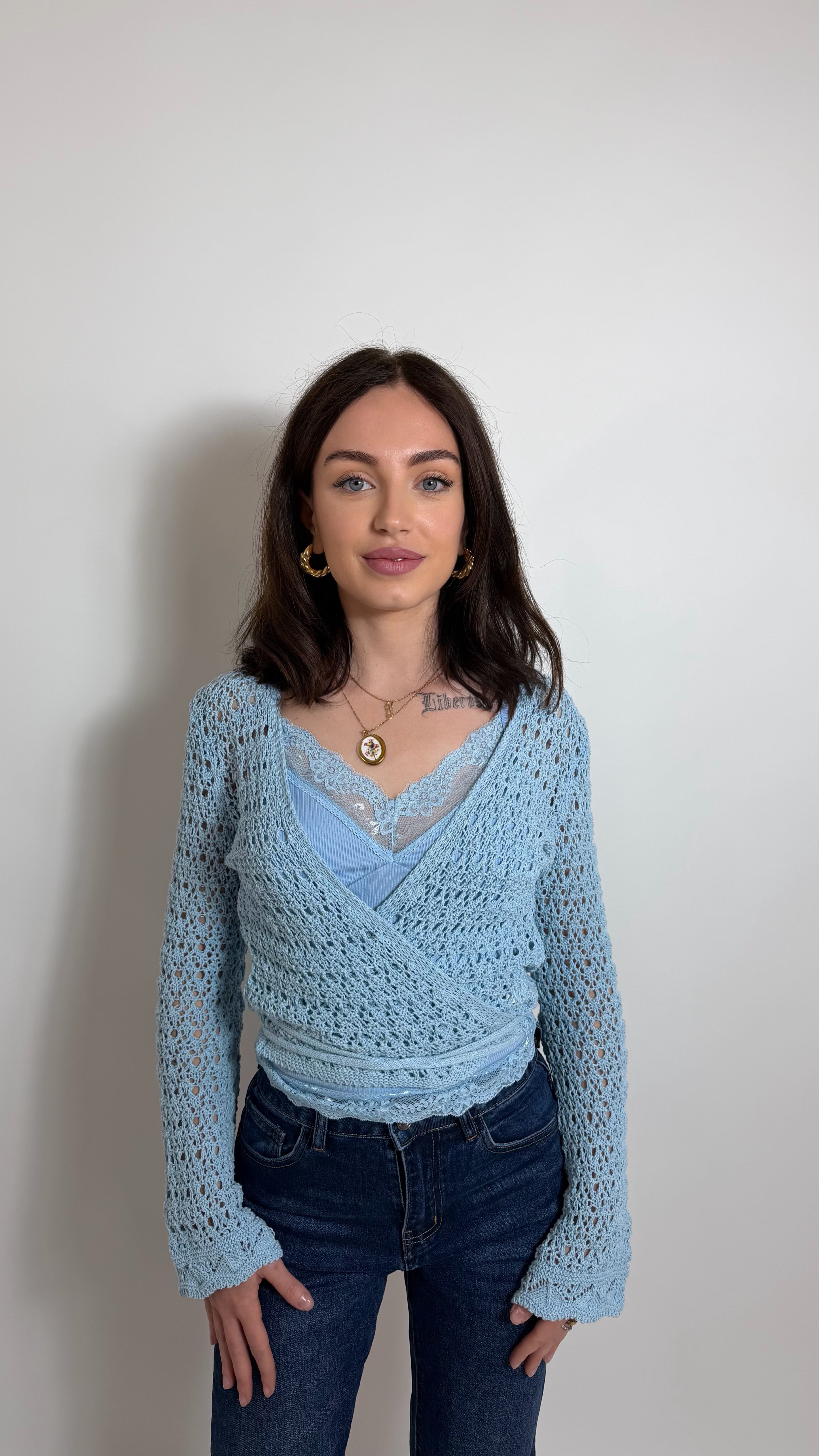 Cardigan Wrap Crochet Sky