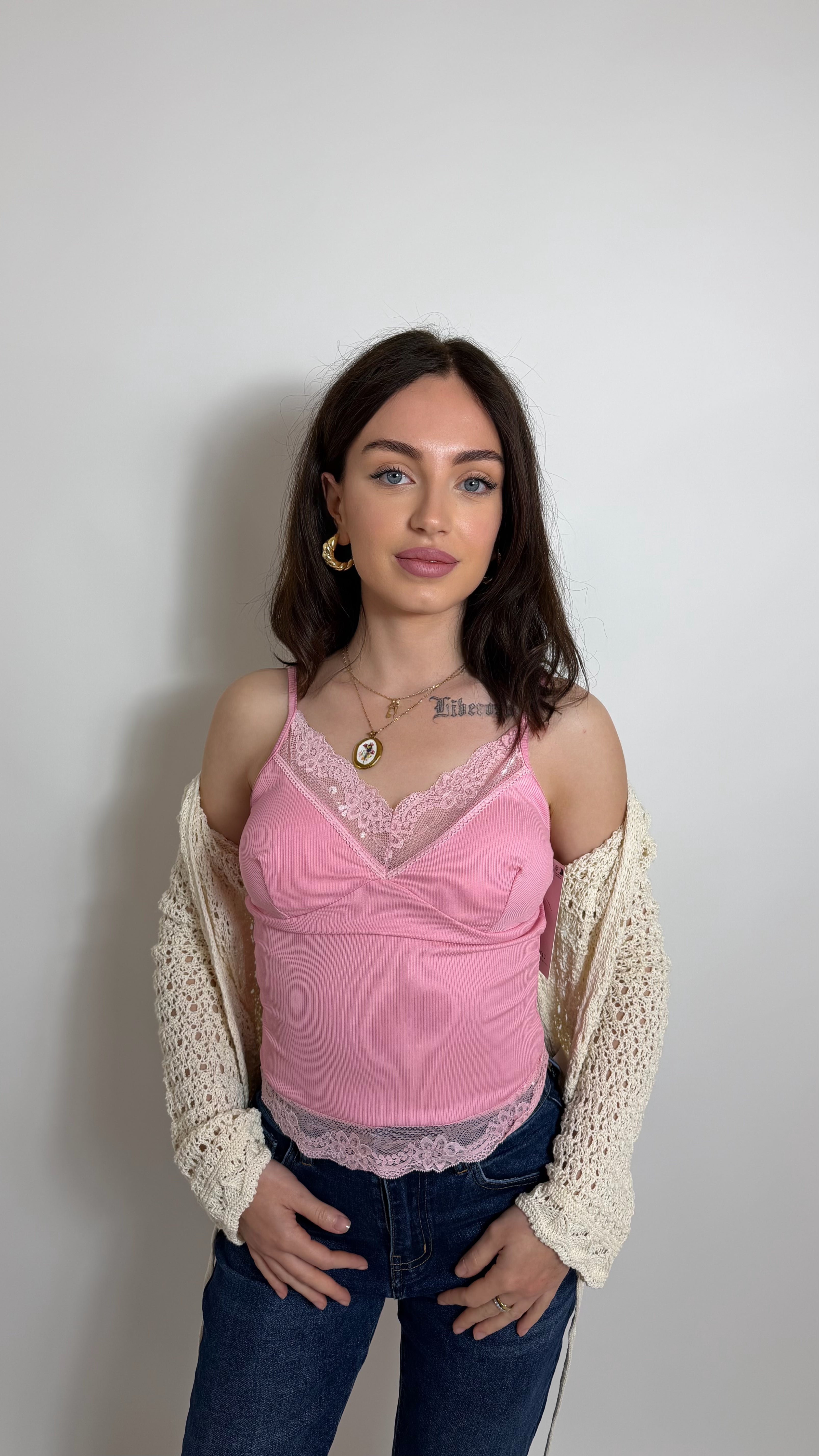 Canotta Lace Mood Pink