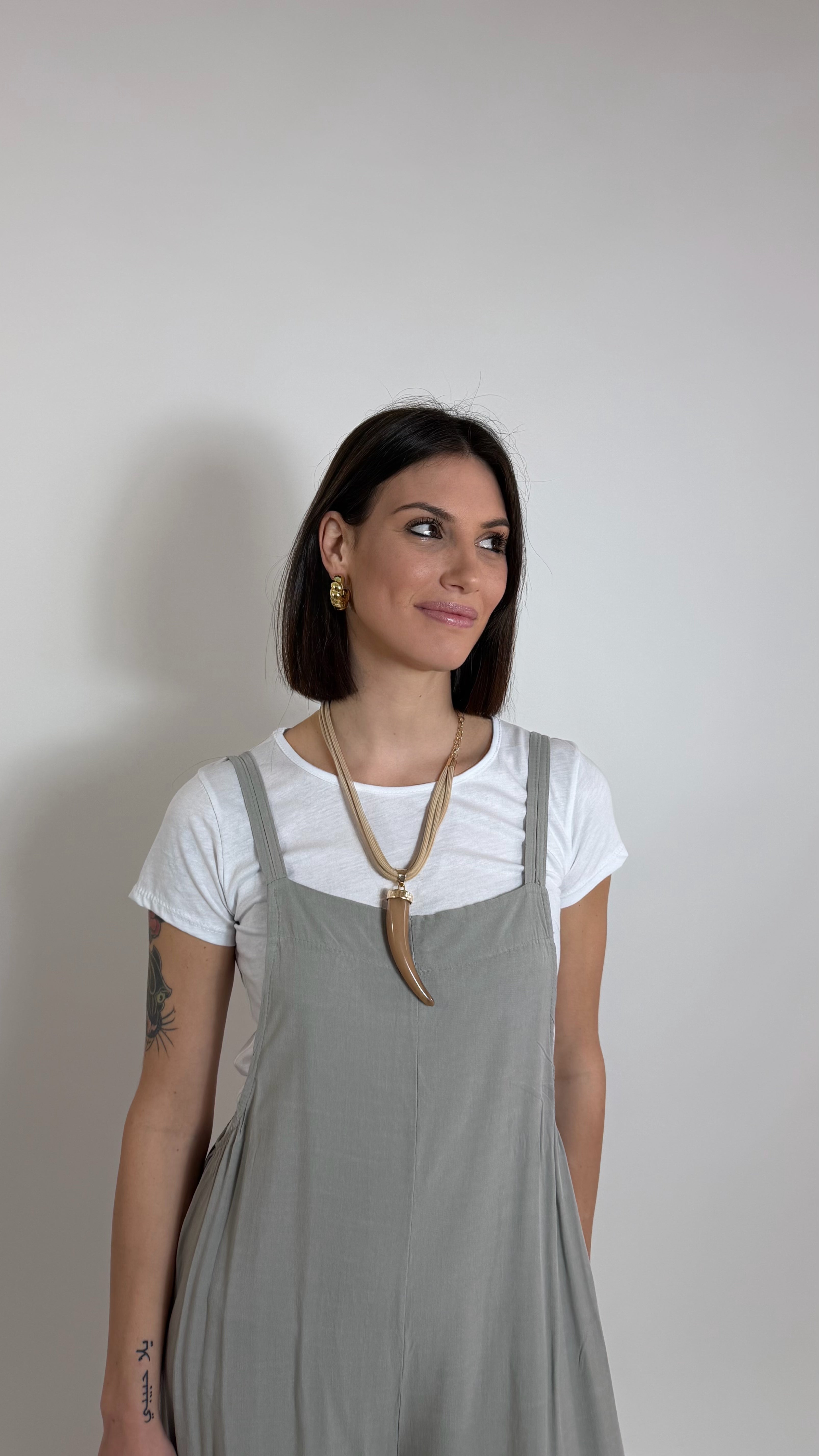 Salopette Safari T-Shirt inclusa Tortora