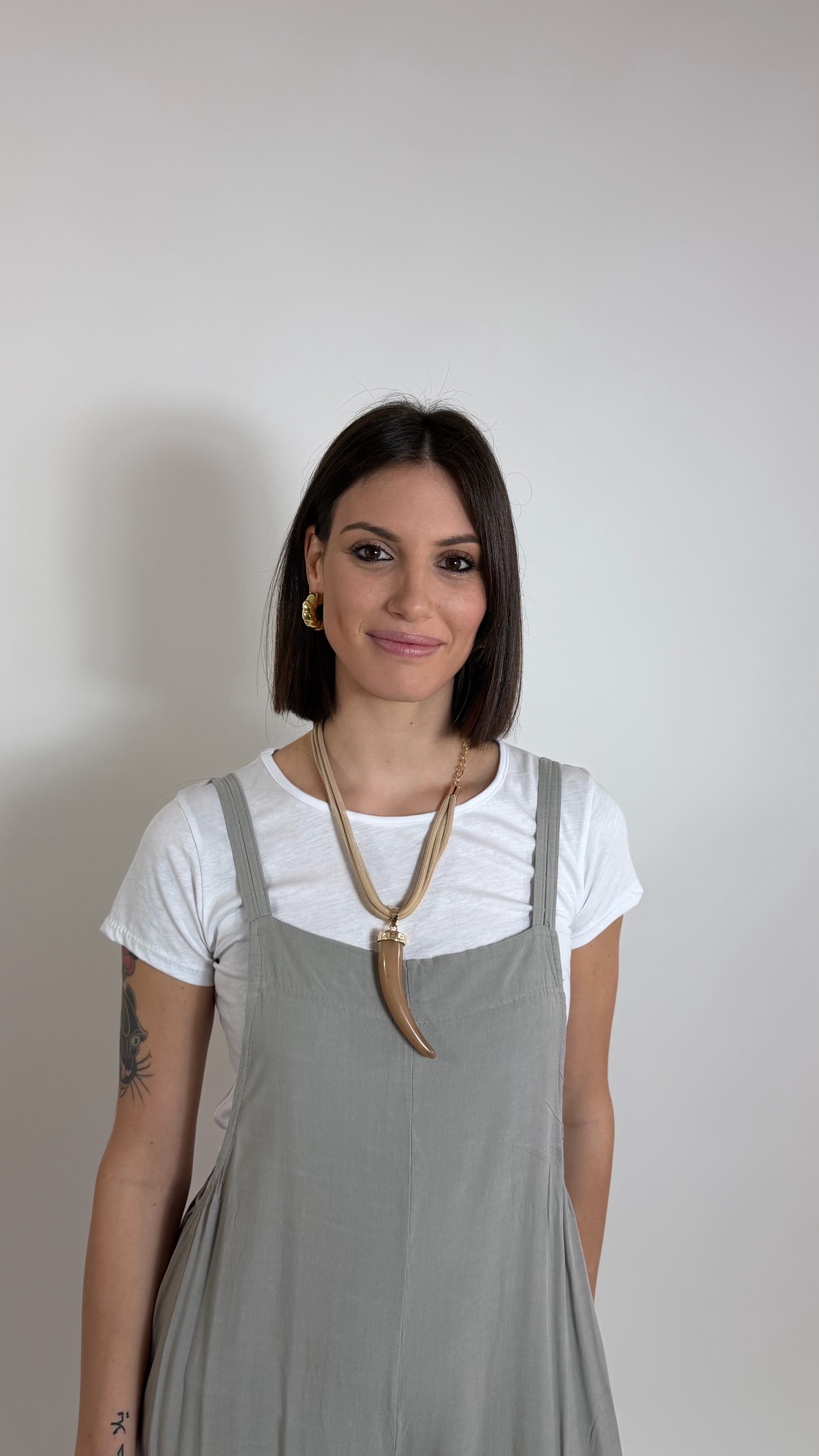 Salopette Safari T-Shirt inclusa Tortora