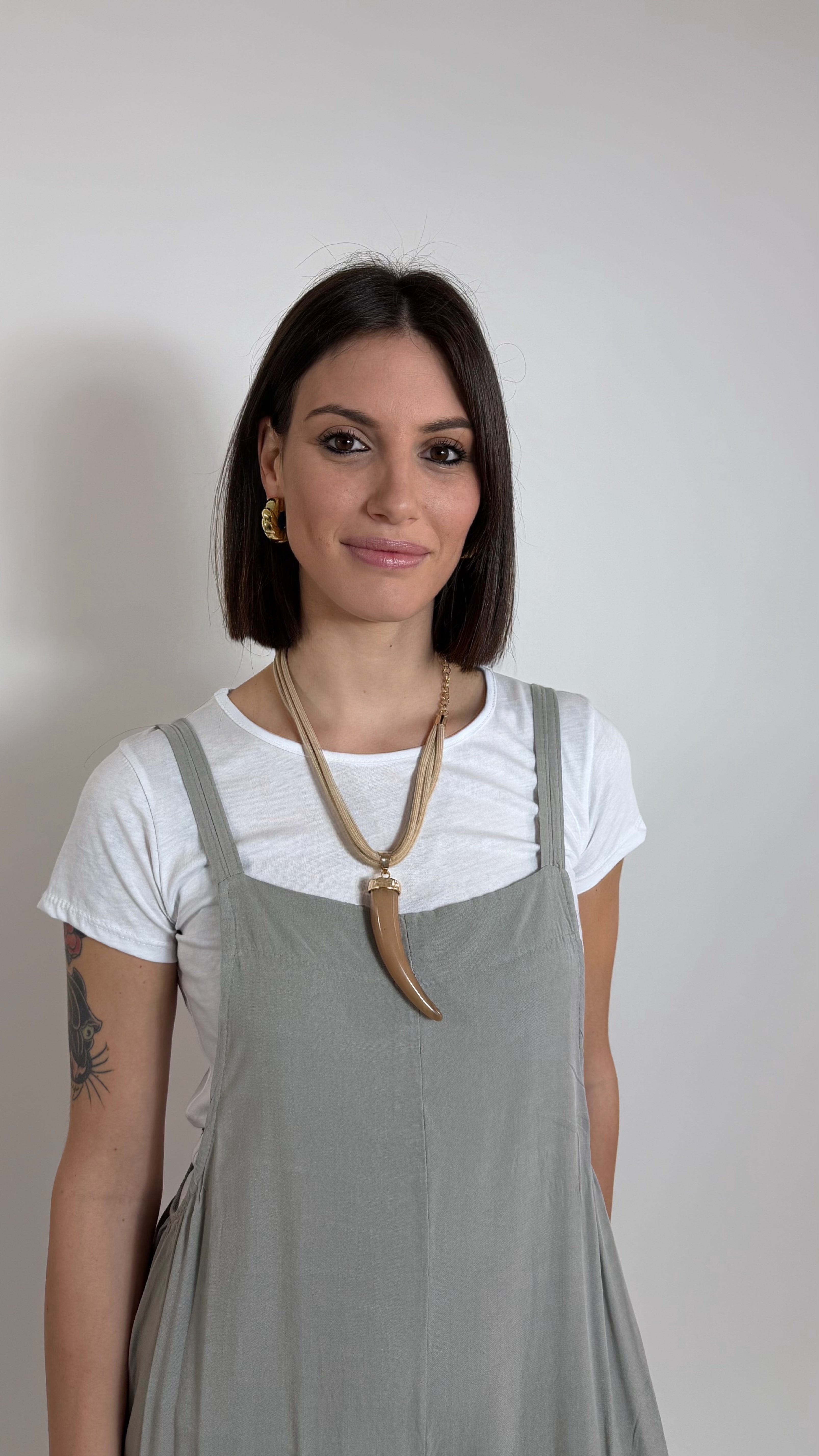 Salopette Safari T-Shirt inclusa Tortora