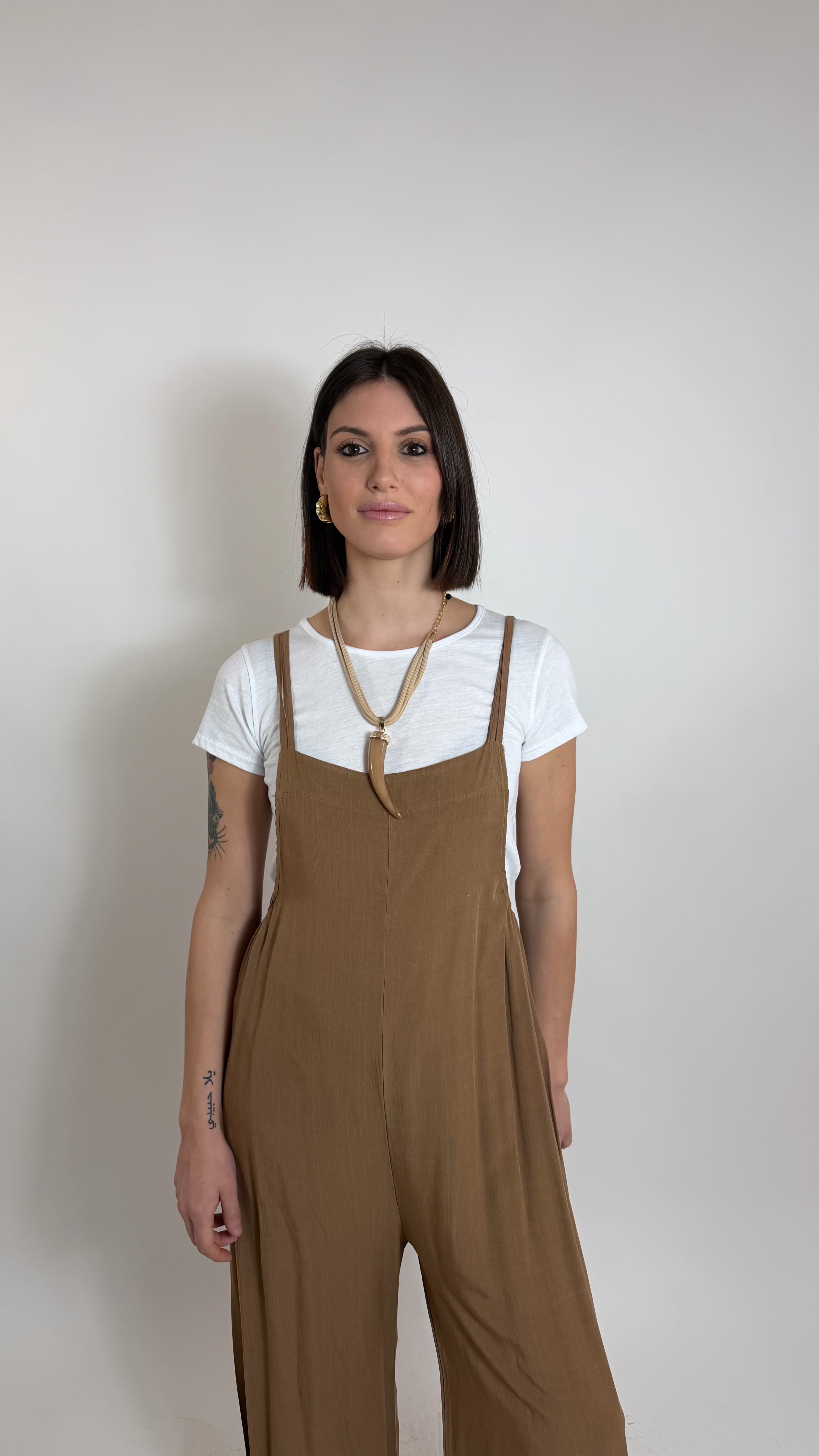 Salopette Safari T-Shirt inclusa Camel