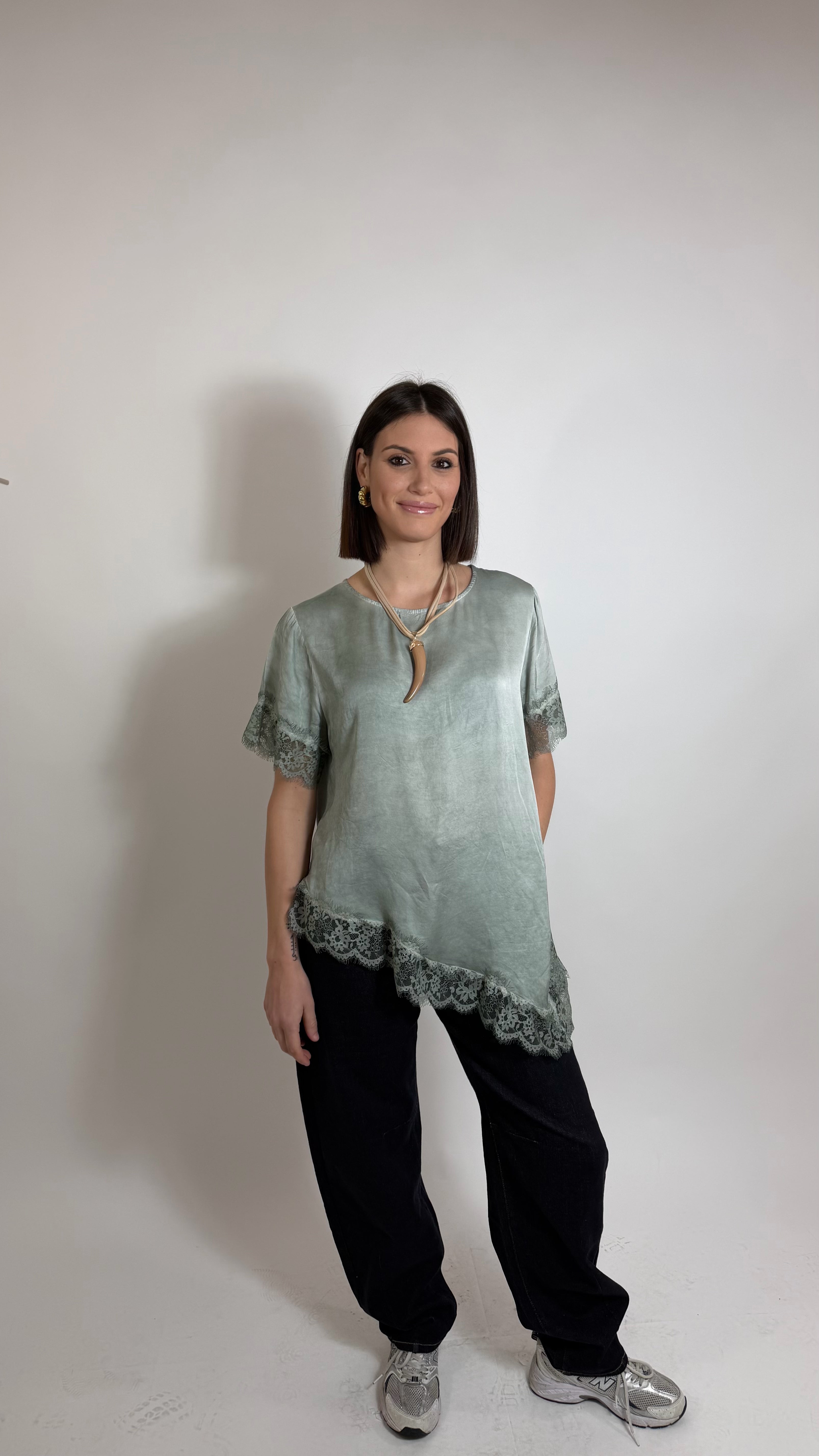 Maglia Romantic Satin Salvia