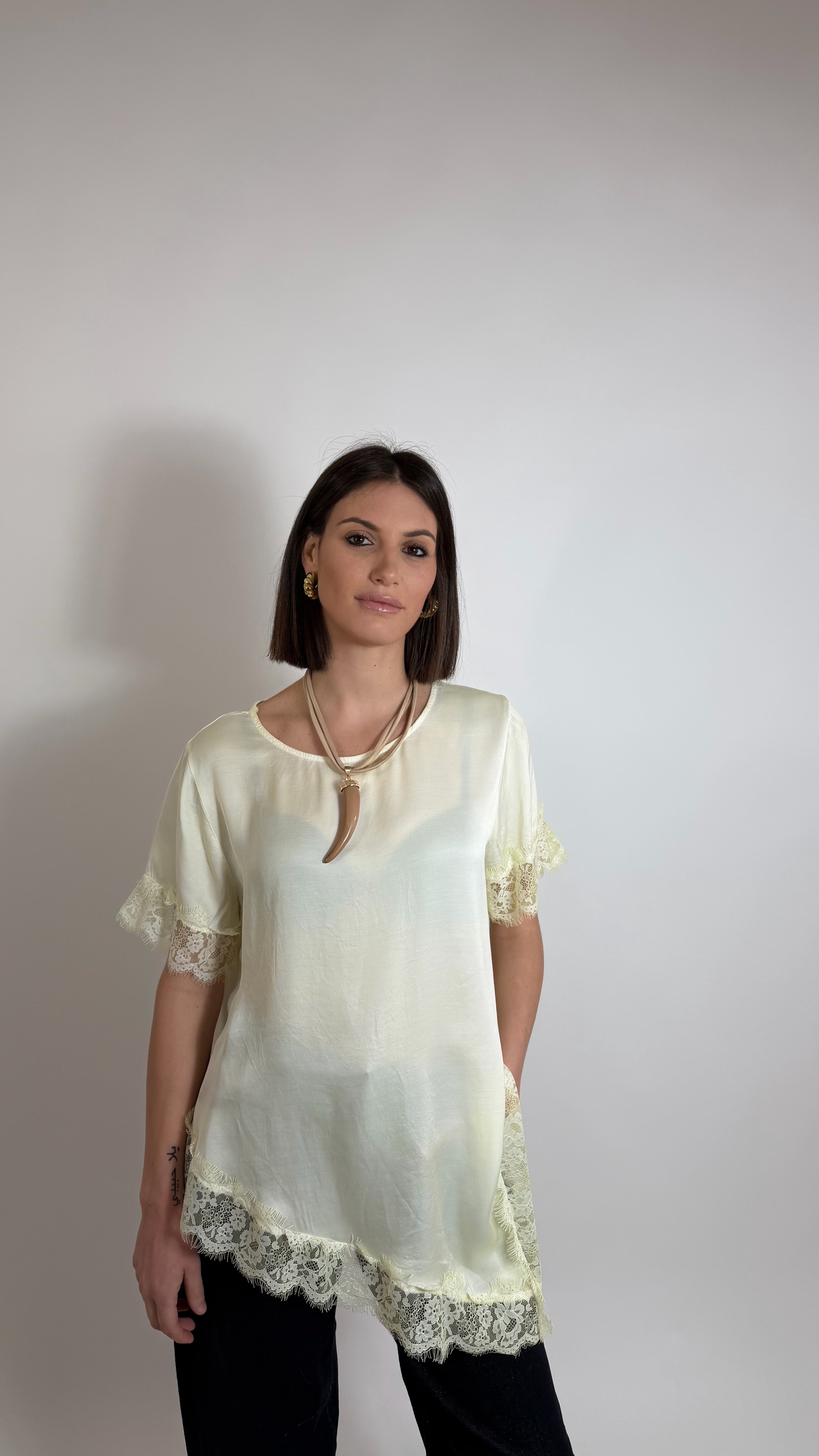 Maglia Romantic Satin Yellow
