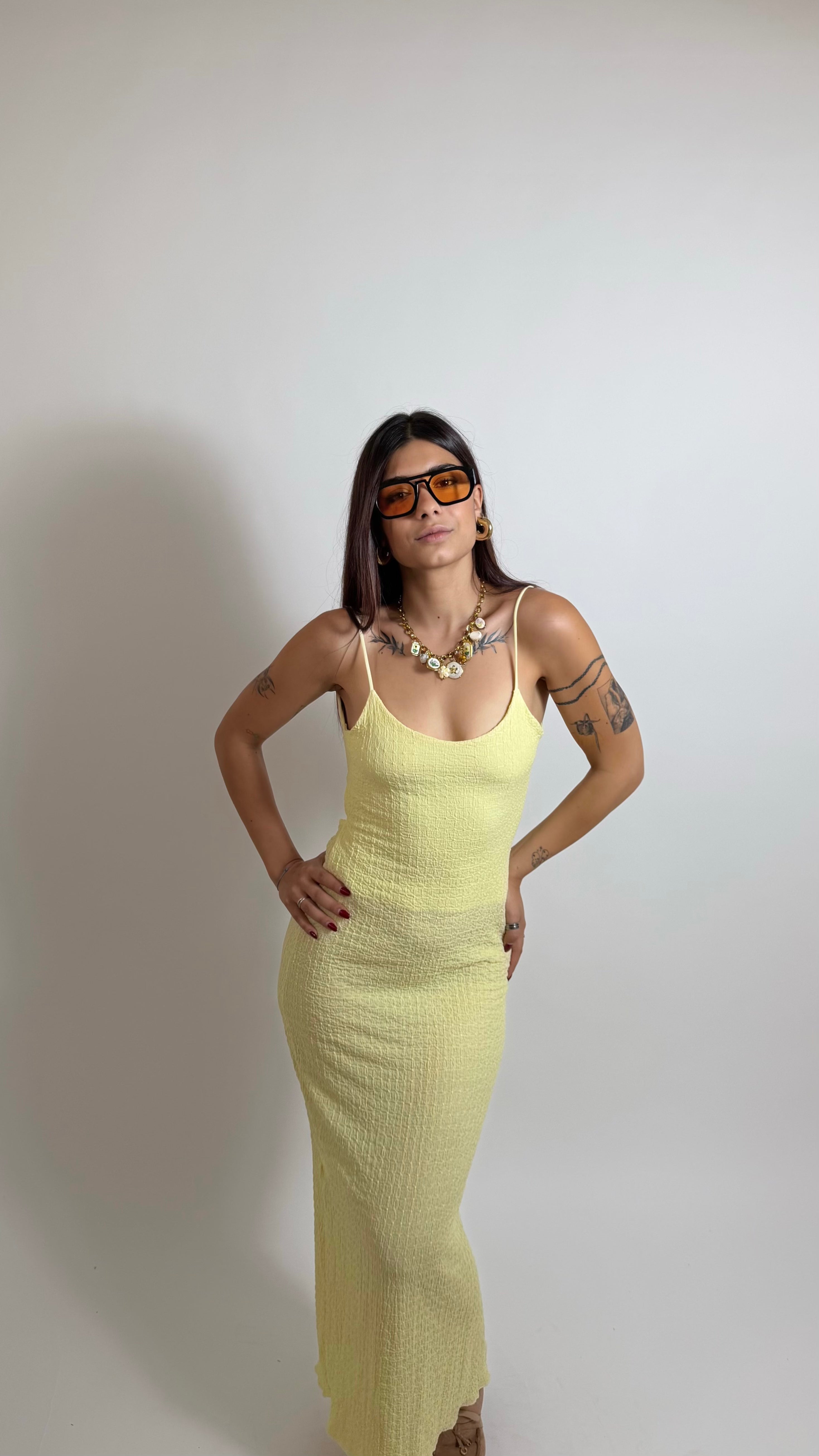 Abito Crinckle Yellow