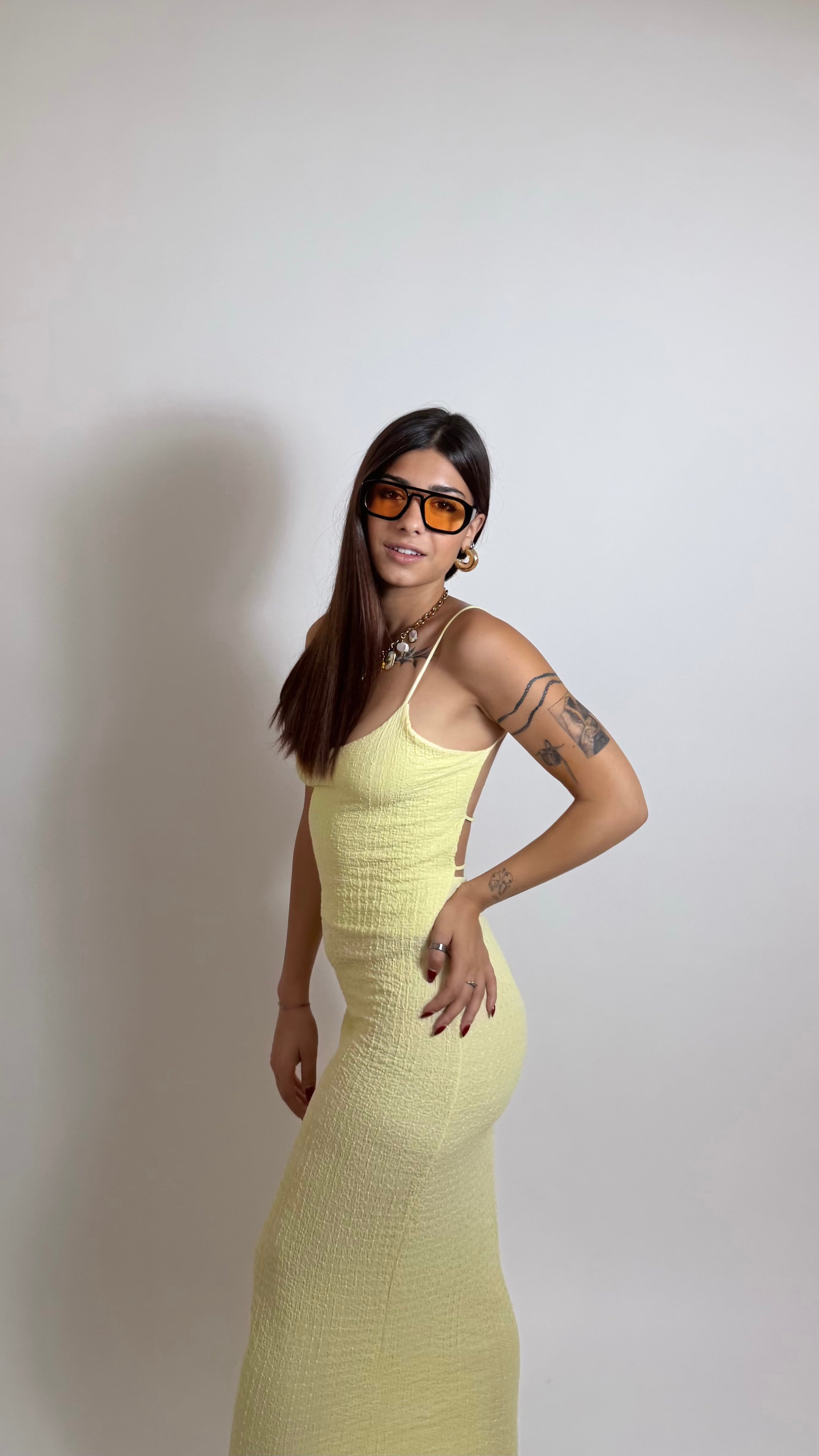 Abito Crinckle Yellow