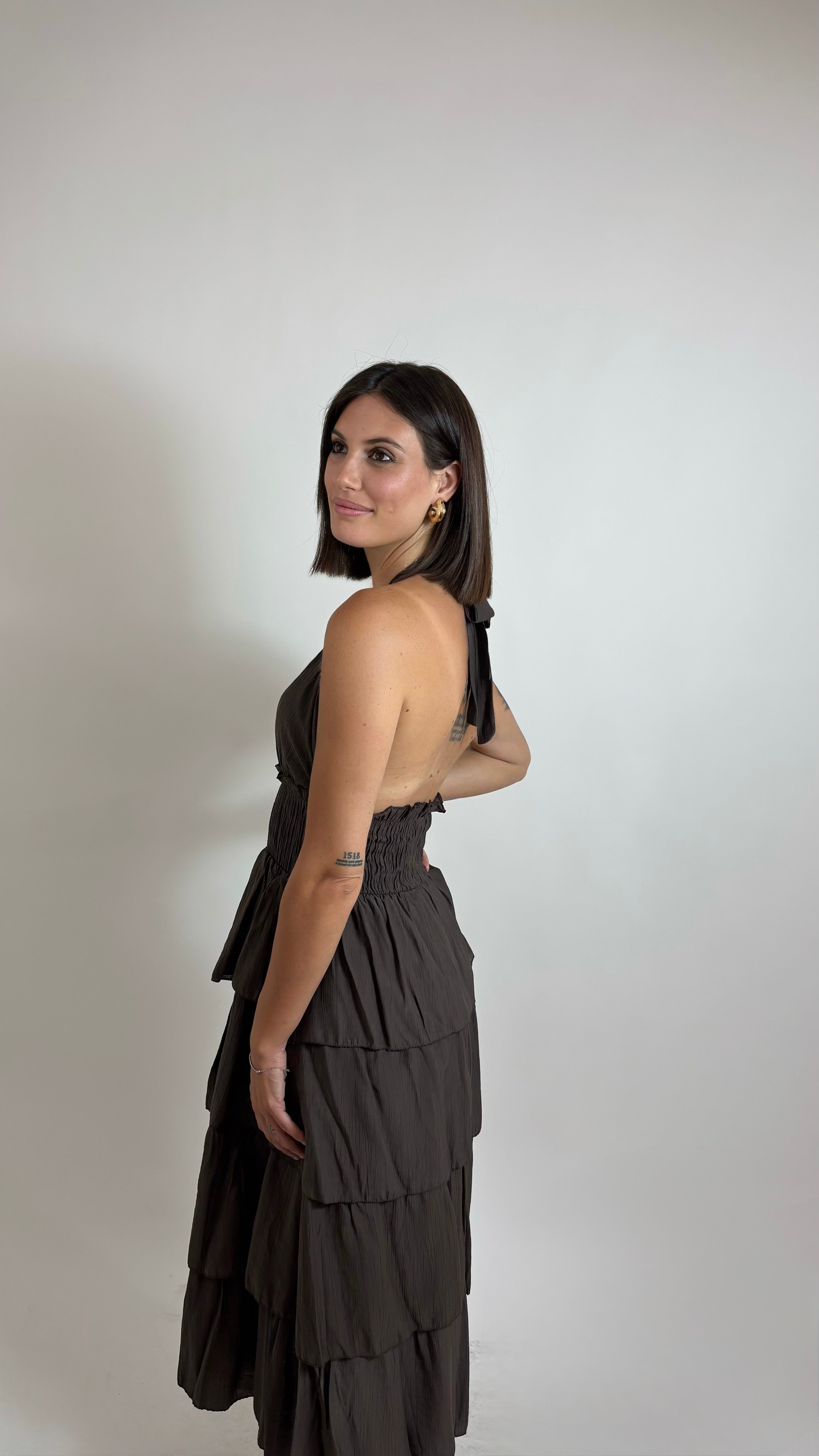 Abito Balze Halter Moka