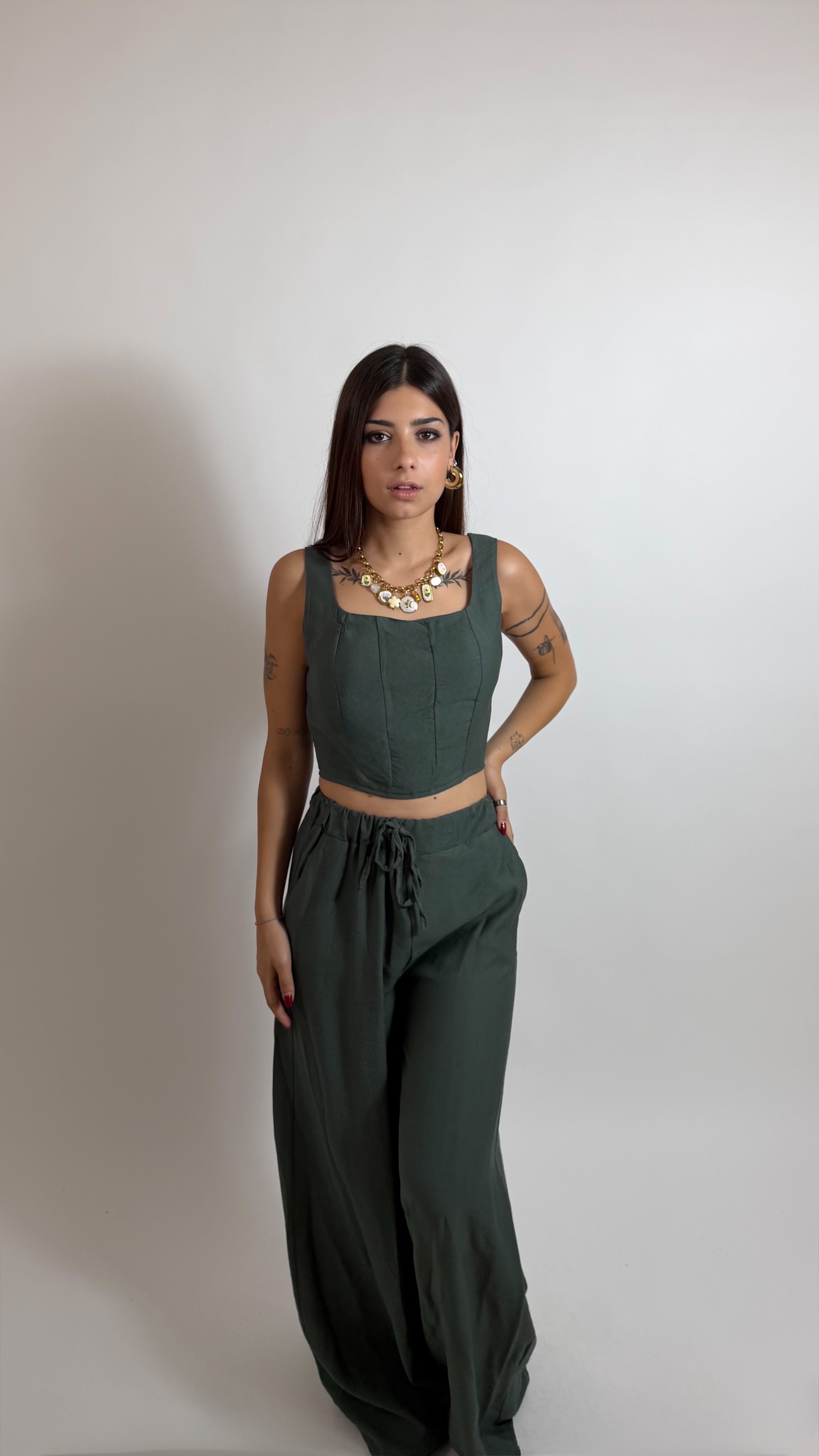 Set Corset Verde Utility