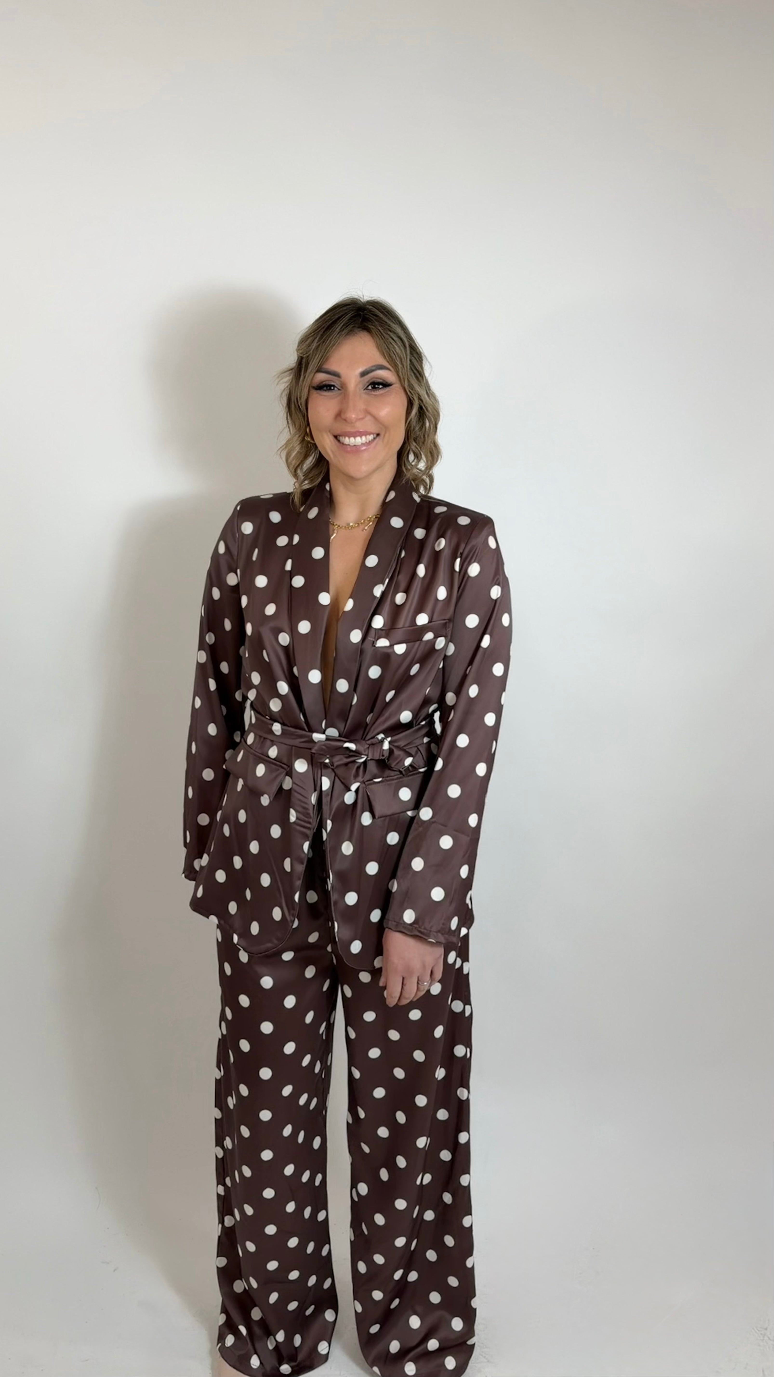 Coordinato Angel Satin Pois Choco