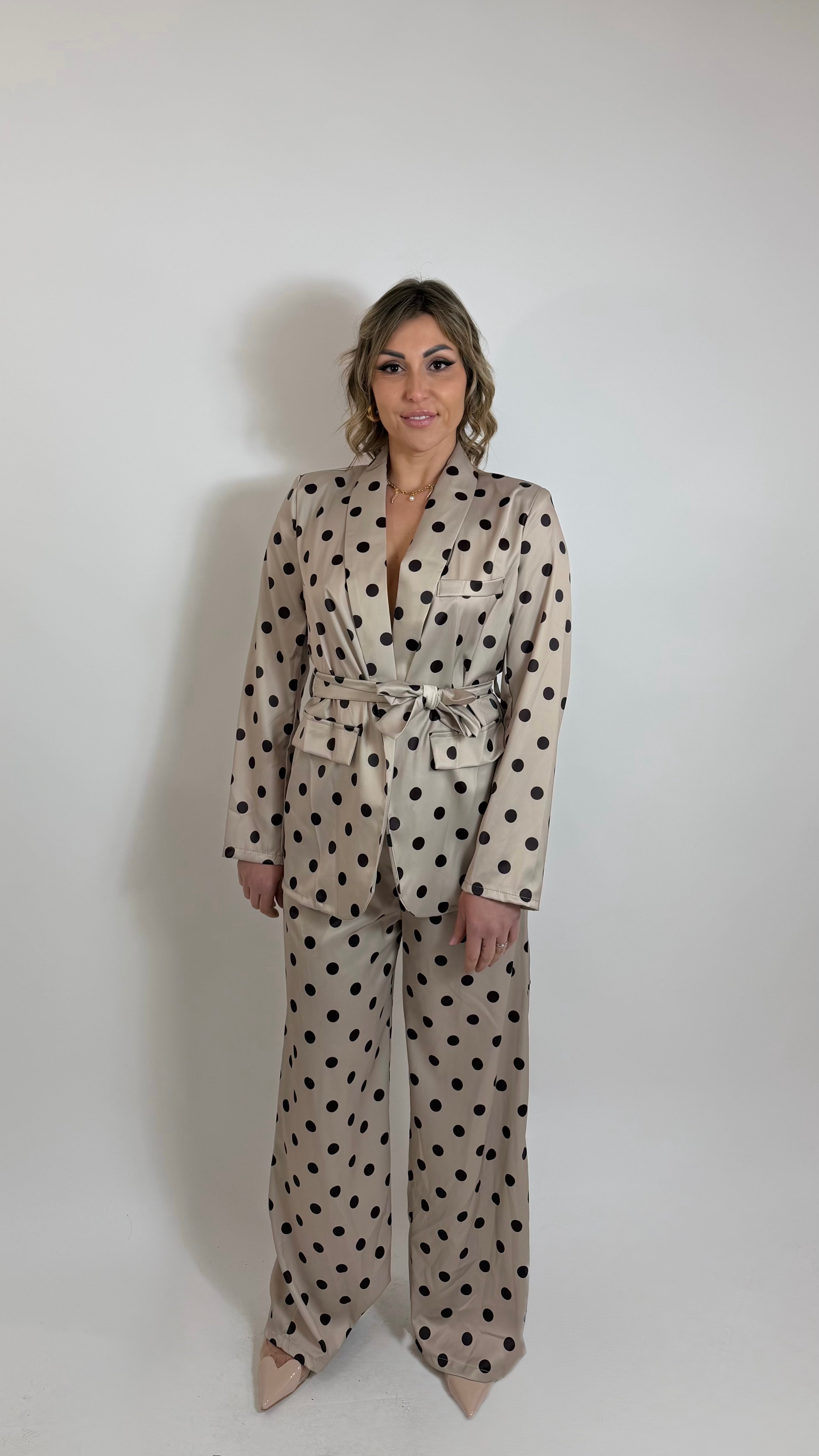 Coordinato Angel Satin Pois Burro