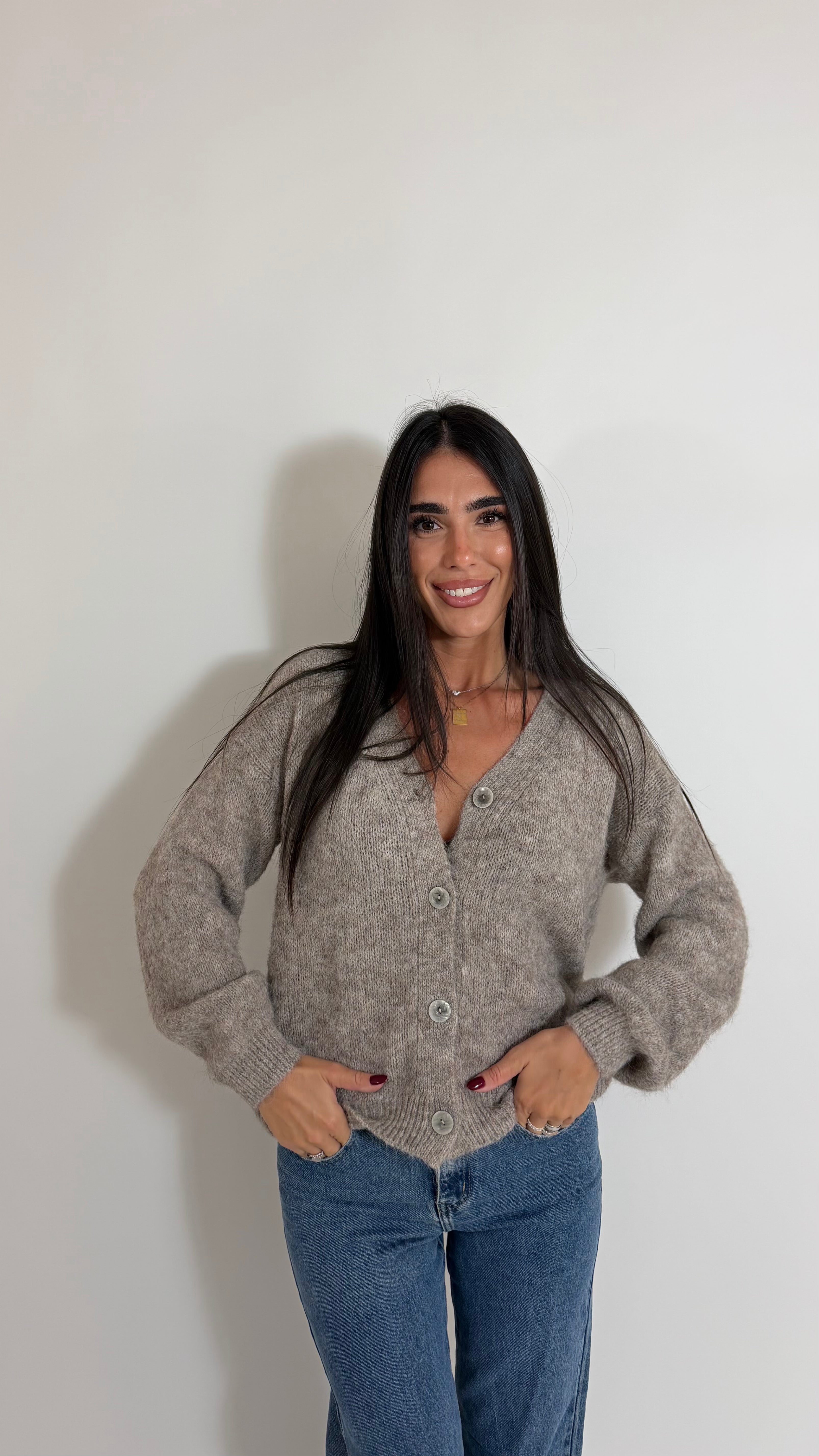 Cardigan Soft Touch Tortora