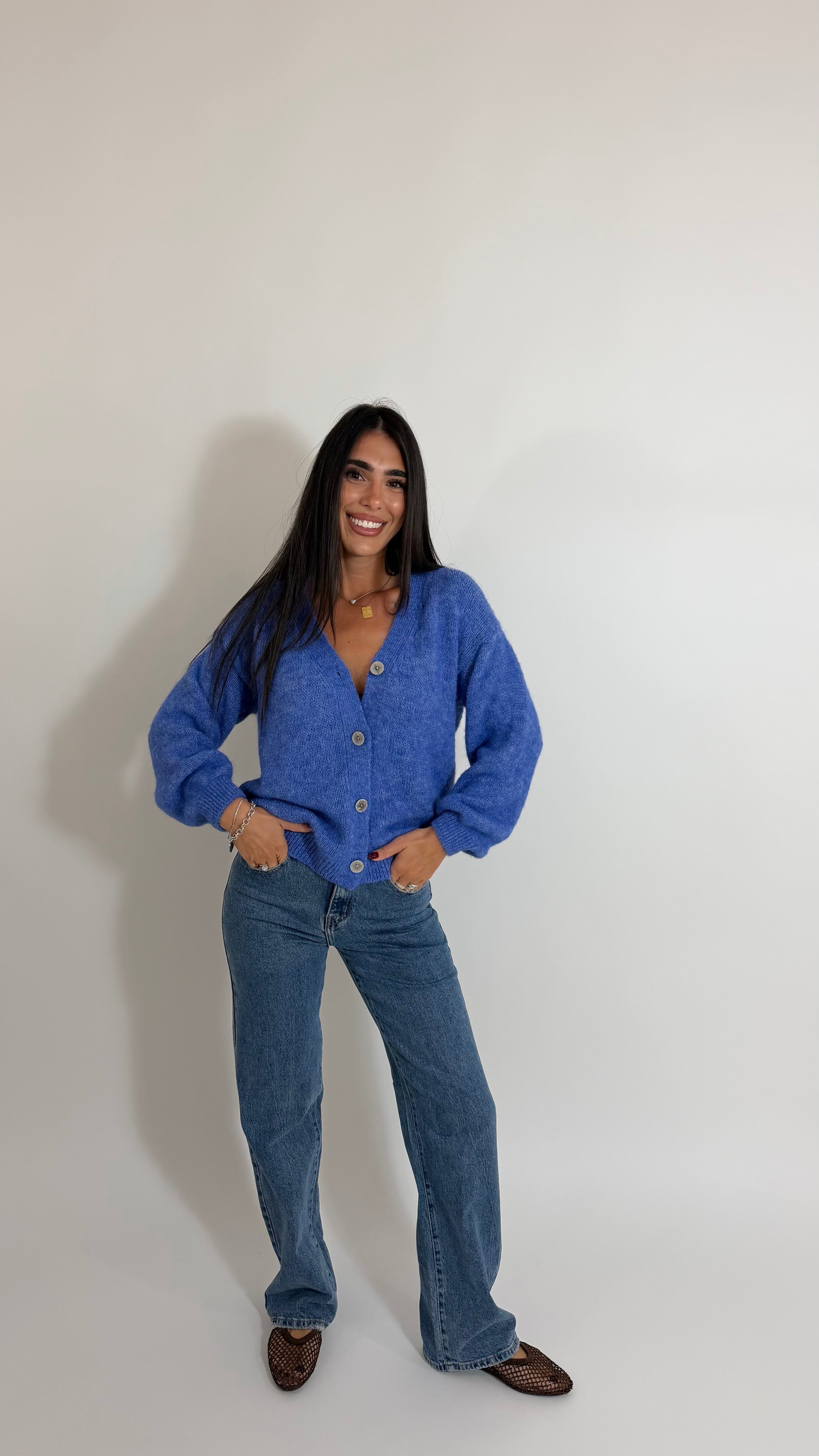 Cardigan Soft Touch Ceruleo
