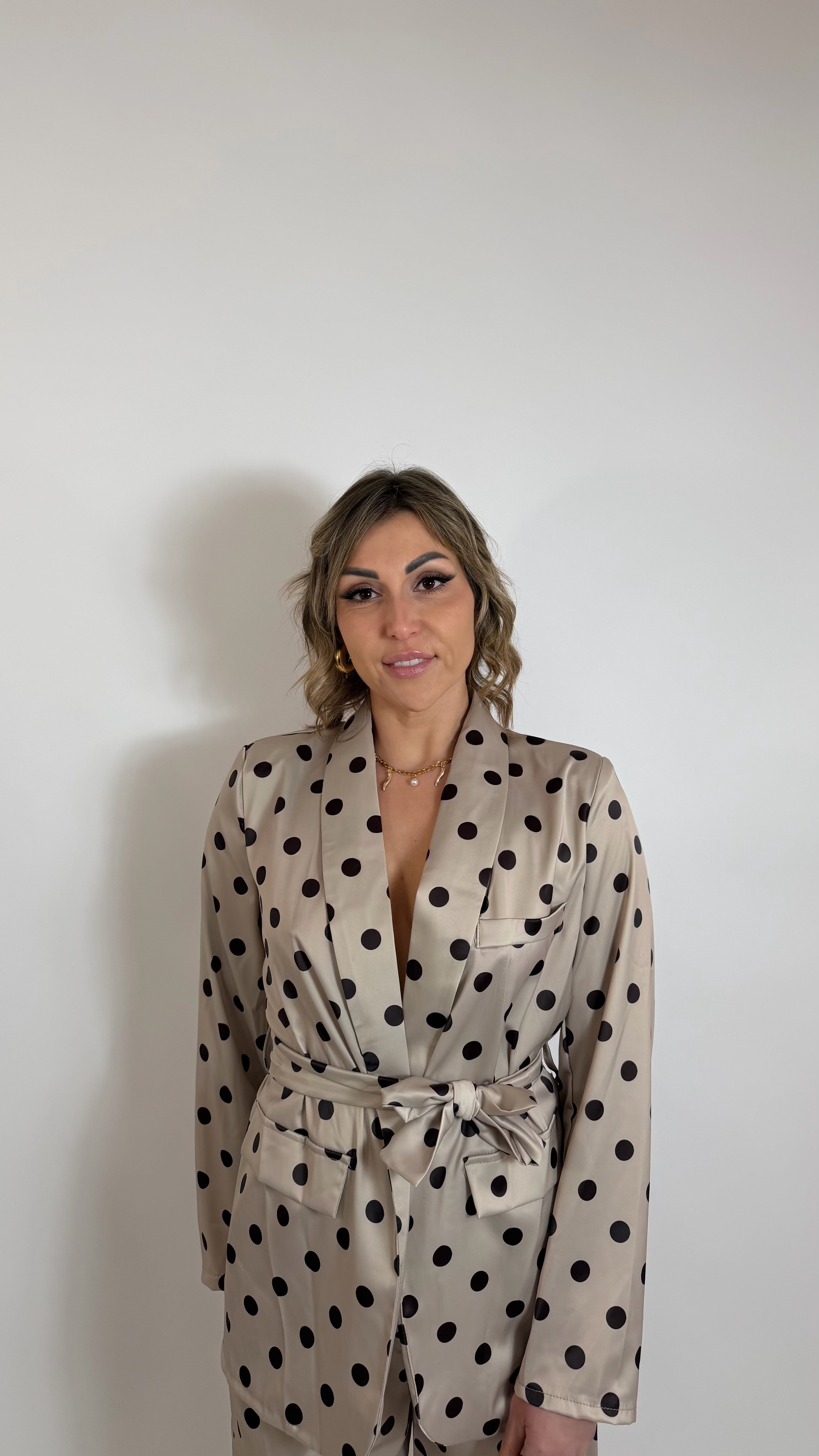 Coordinato Angel Satin Pois Burro