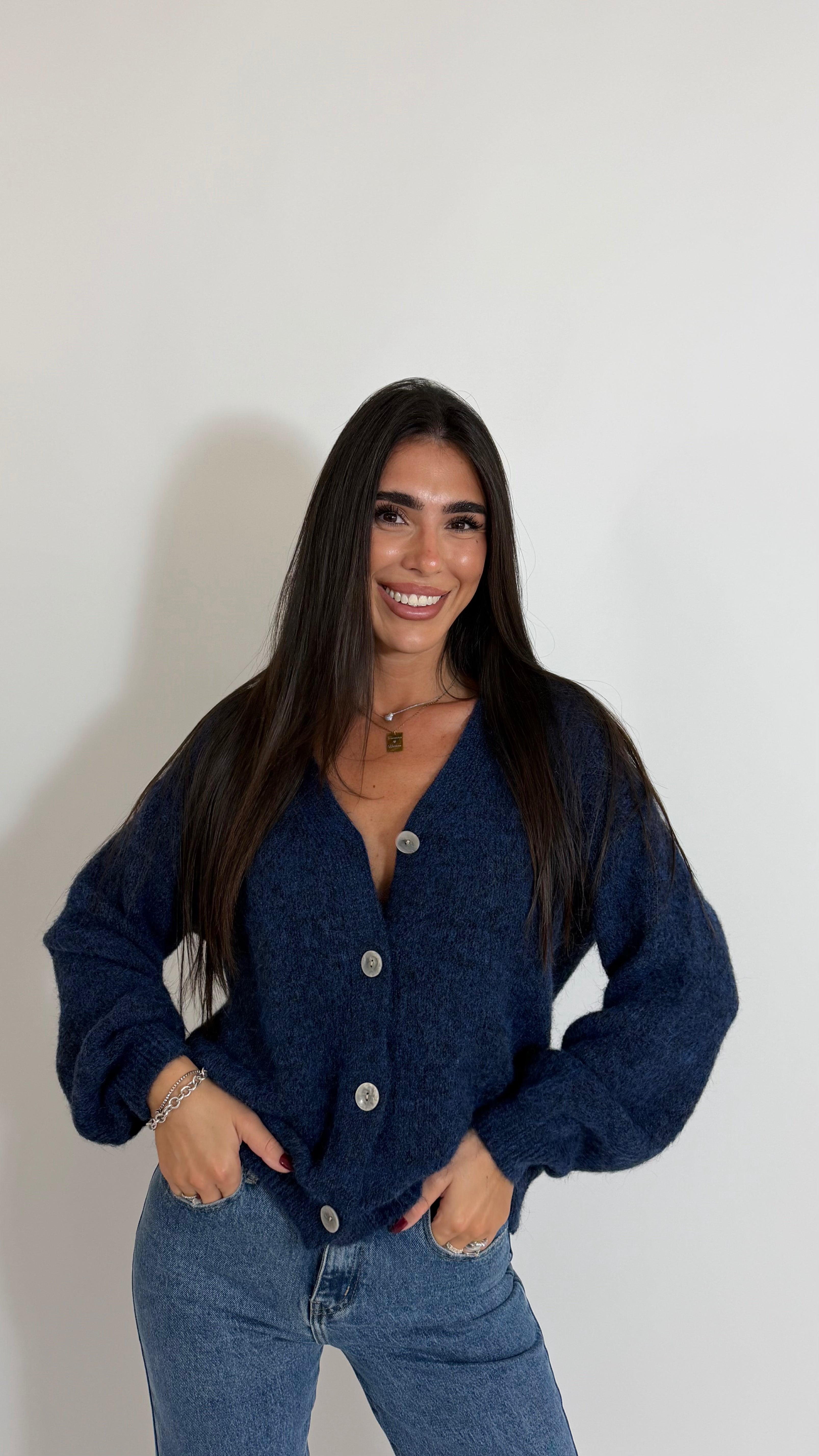 Cardigan Soft Touch Blu