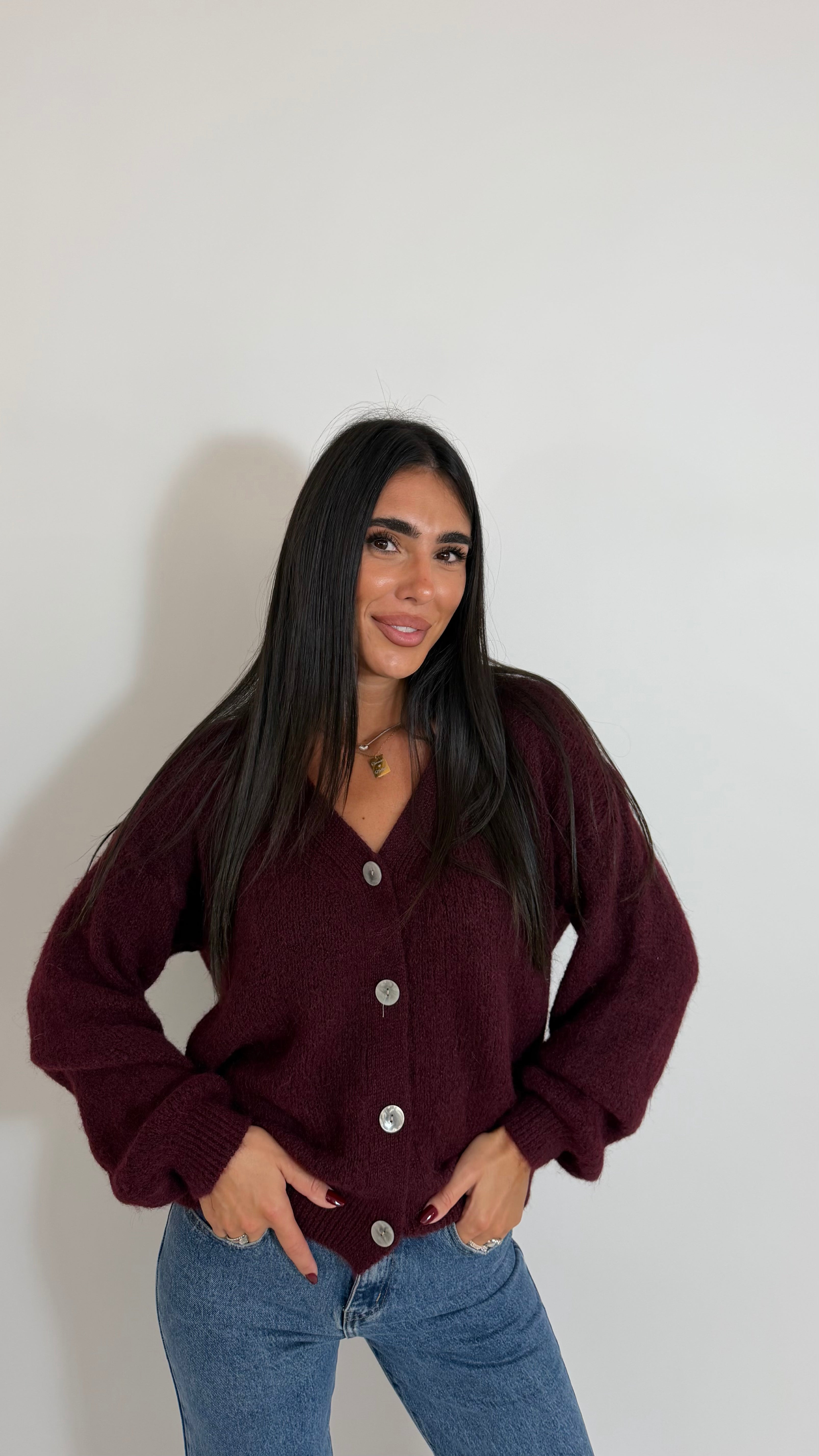 Cardigan Soft Touch Burgundy