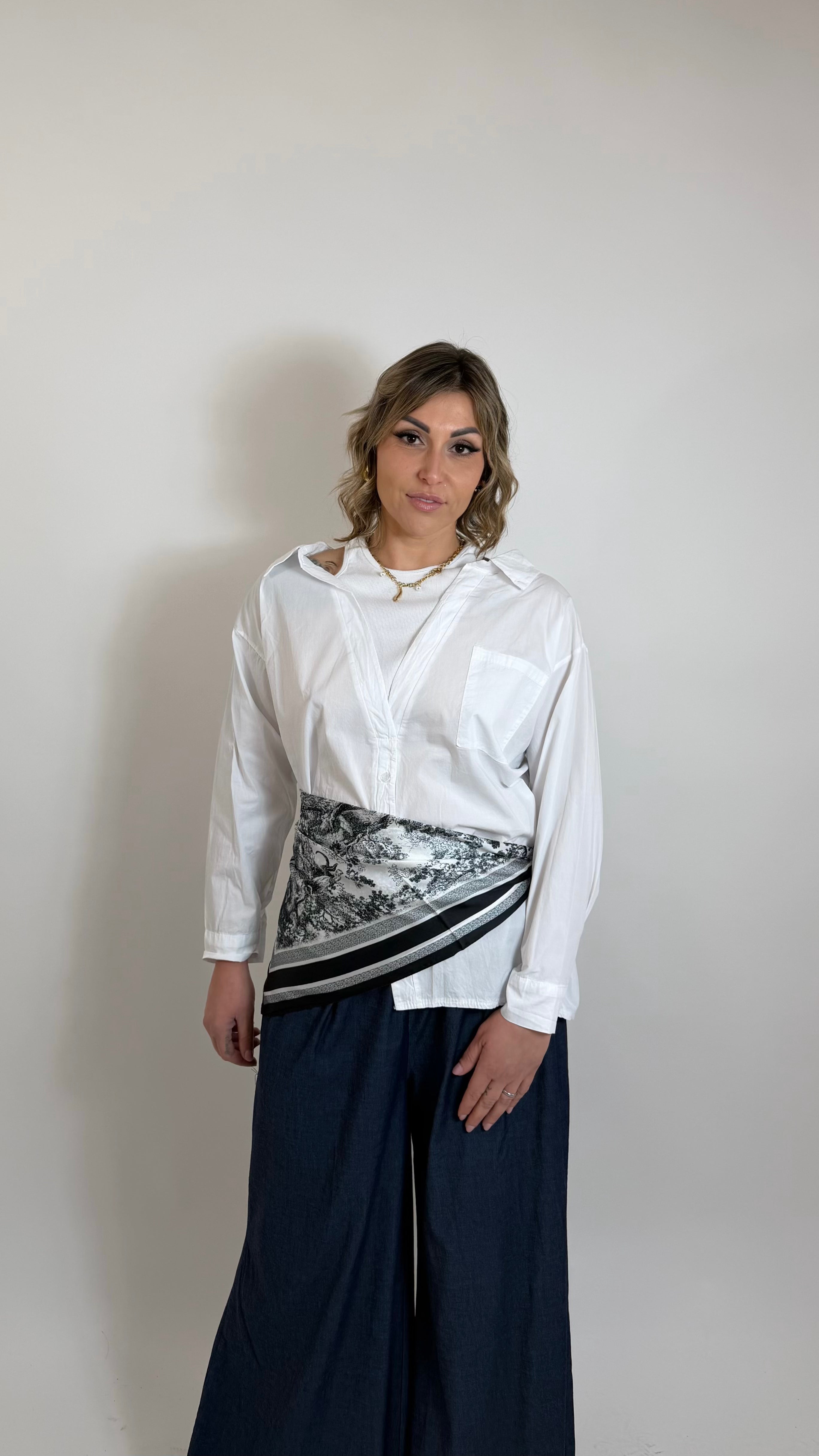 Double Layer Cotton Shirt Bianca