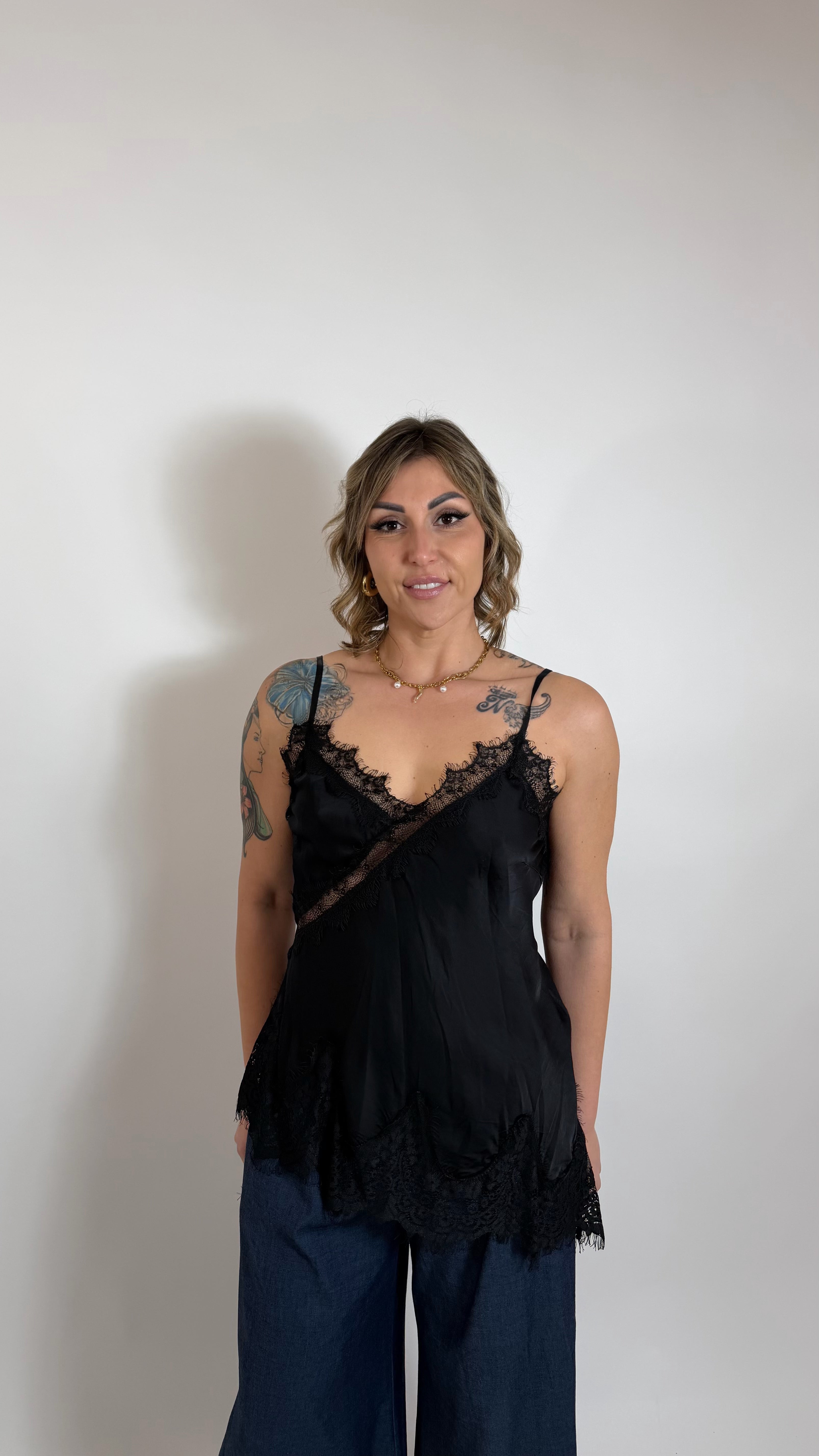 Lace & Silk Luxury Set Nero