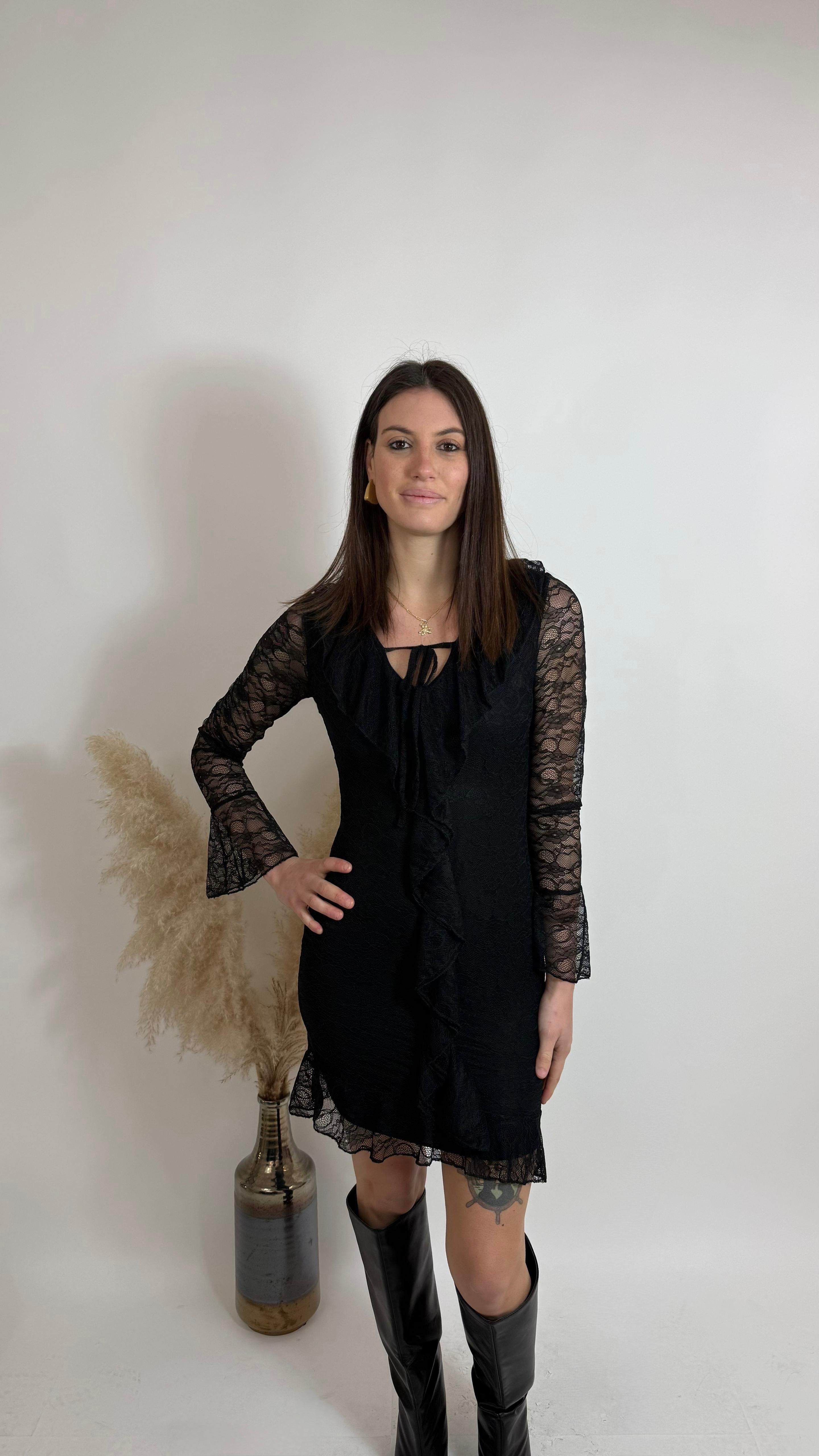 Minidress Lace Romance Nero