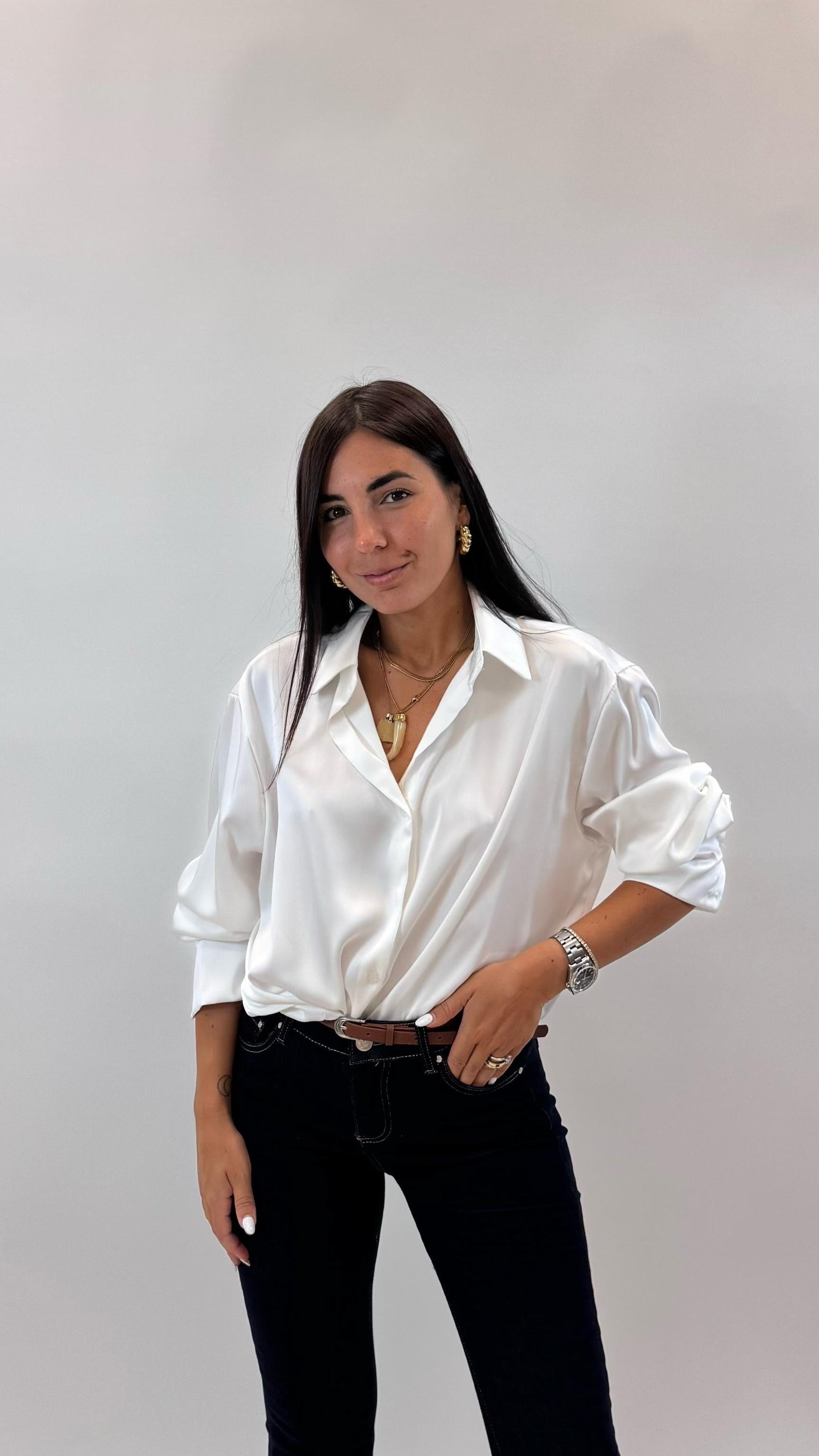 Camicia Silk Bianca