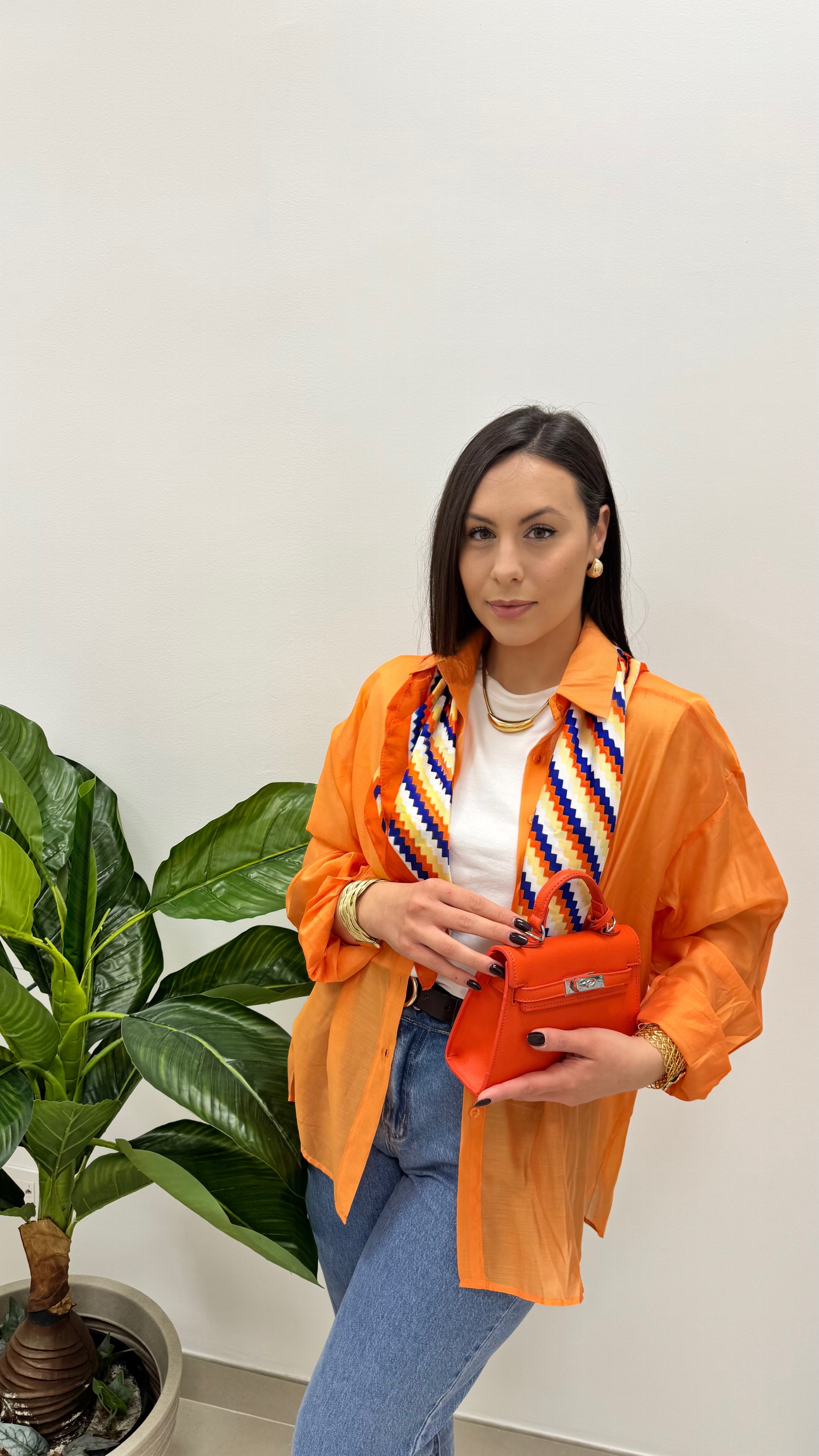 Camicia over  Arancione