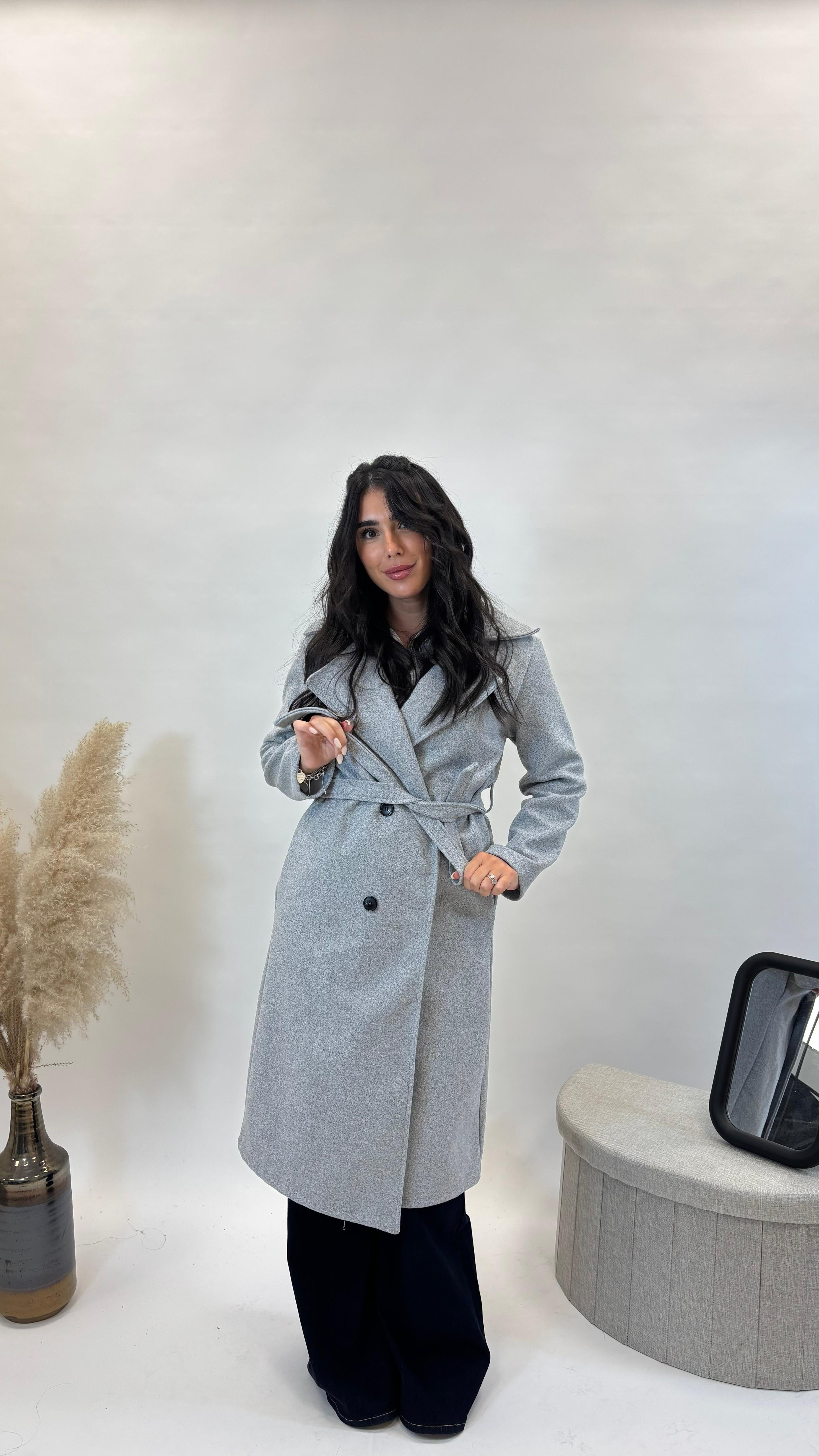 Coat BE YOU con Cinta Grigio Perla