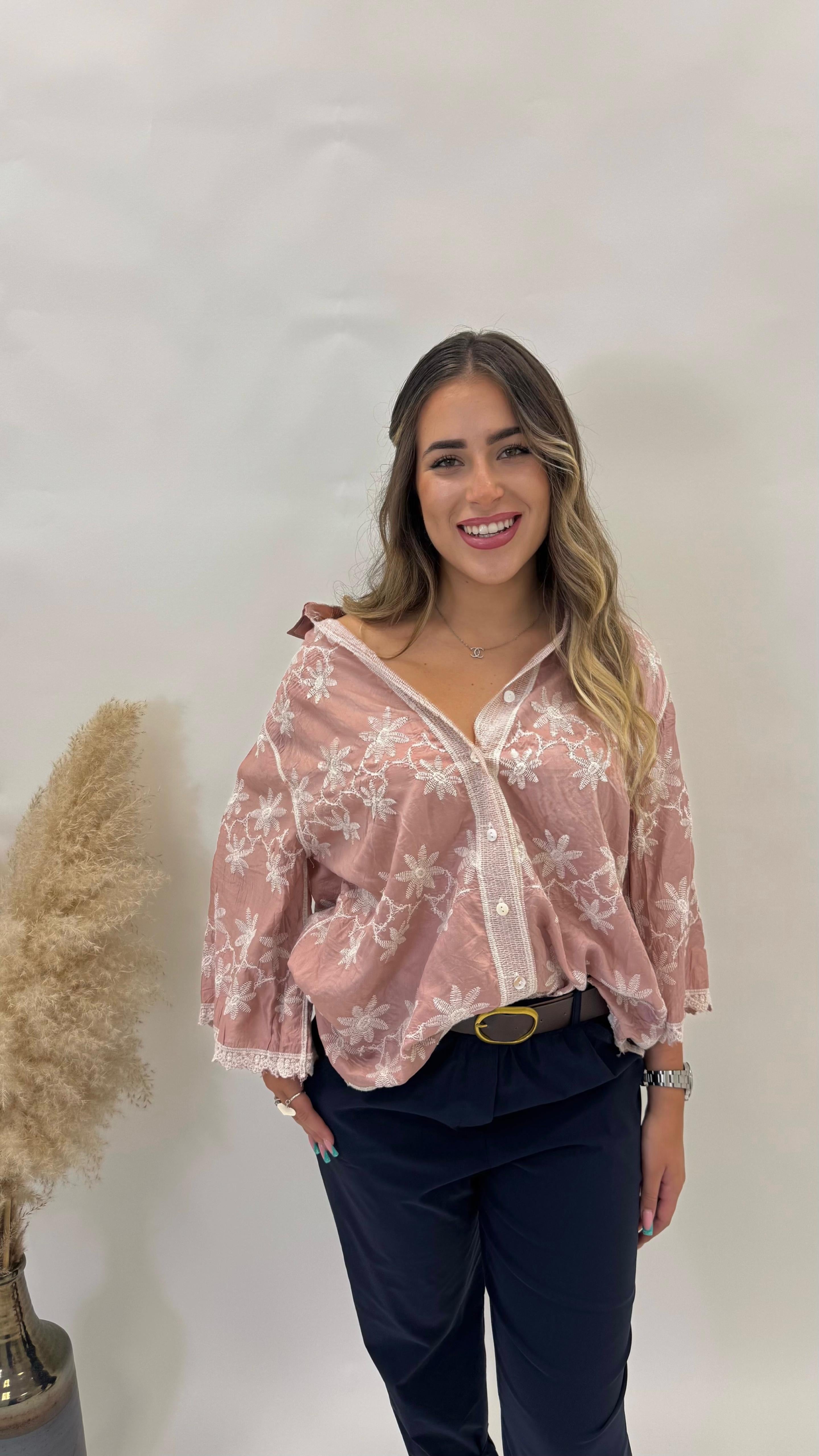 Pantalone con Cinta Blu Notte
