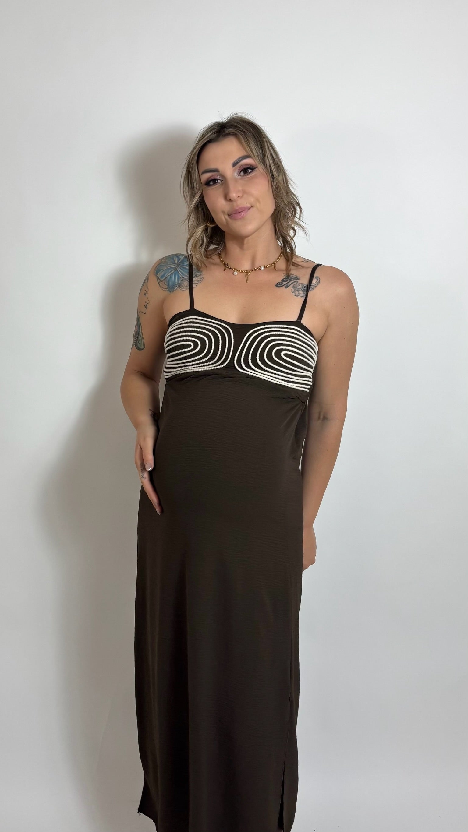 Abito Graphic Wave Choco