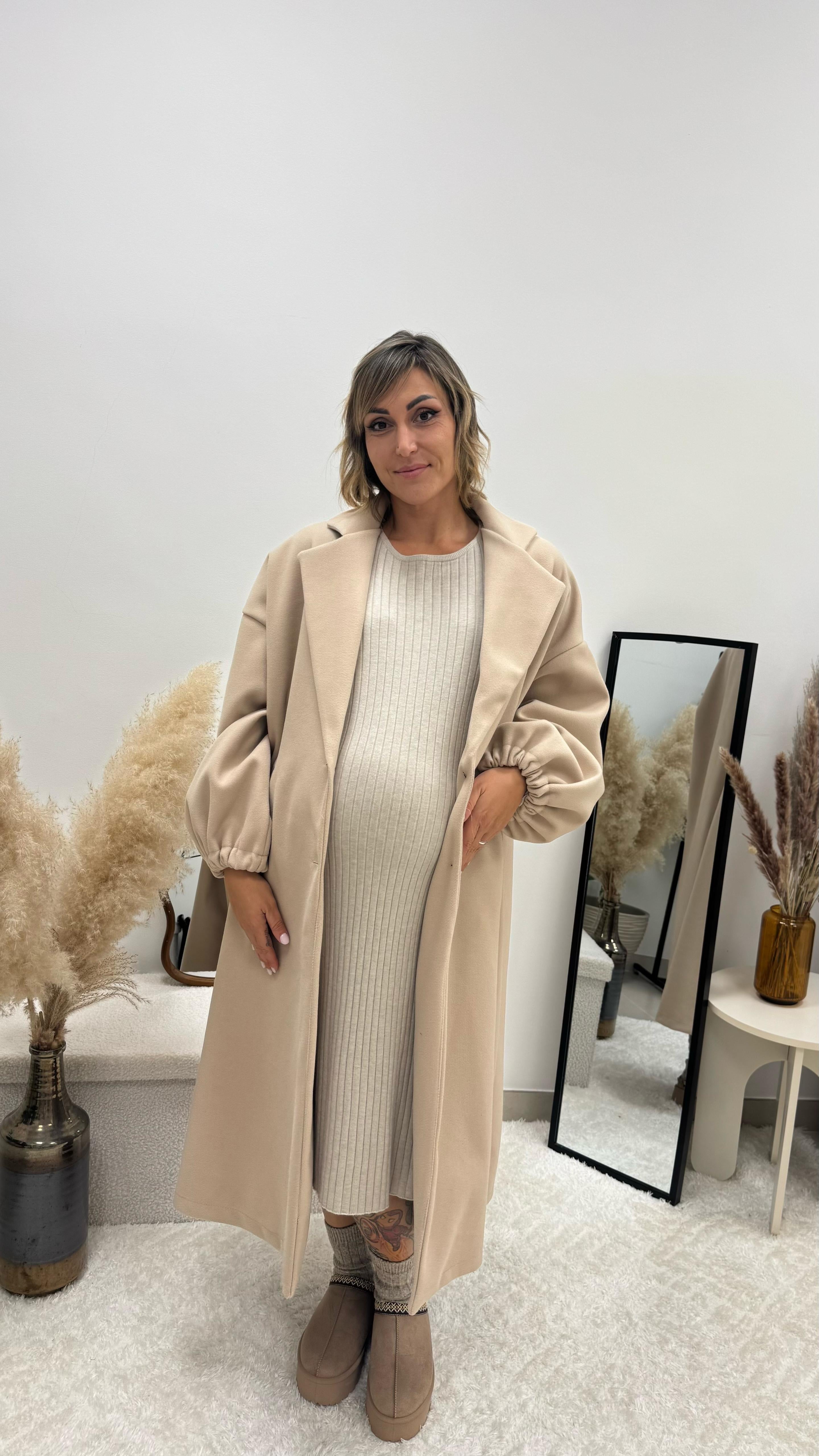 Balloon Coat Ecru