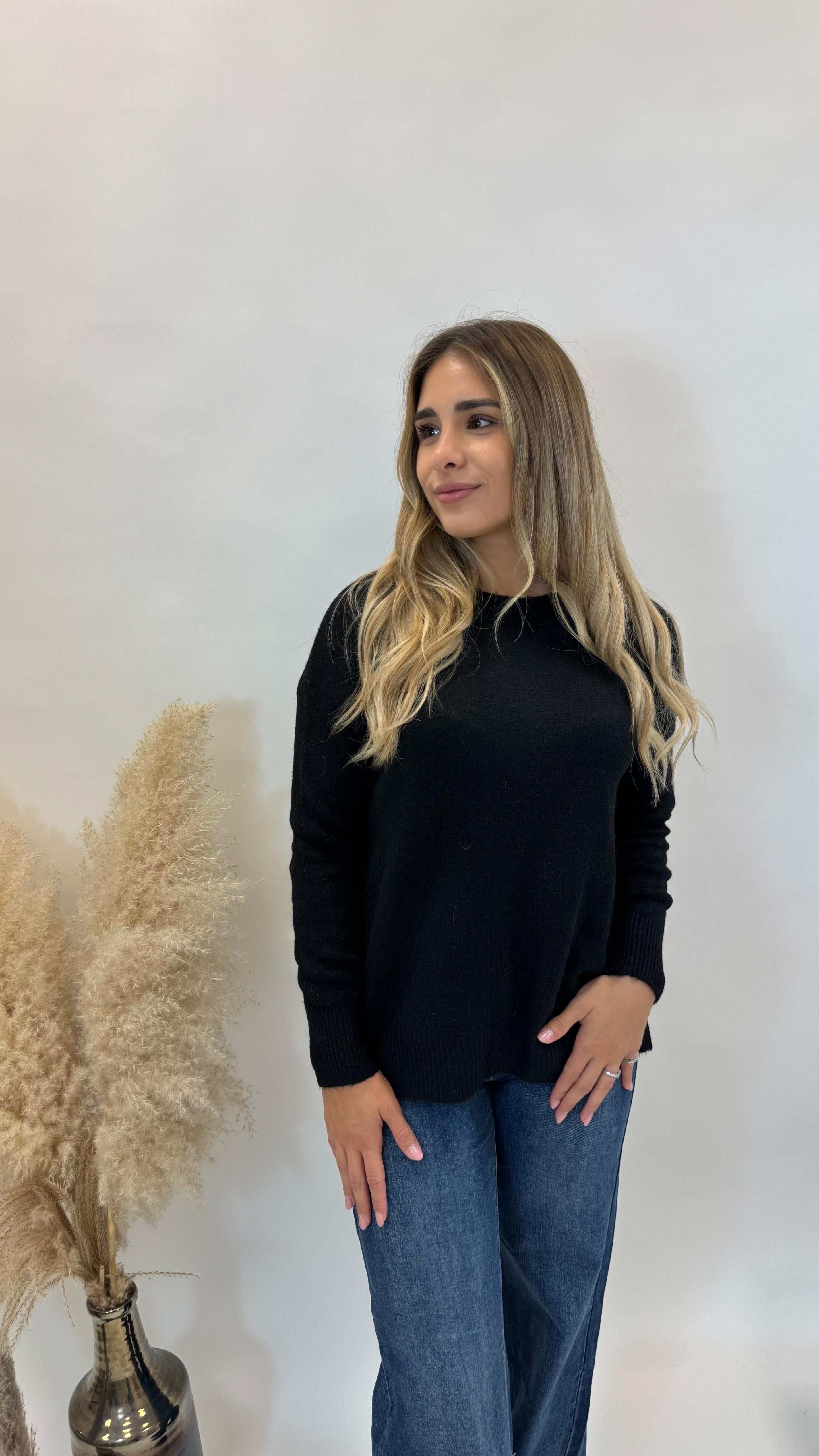 Pull Misto Mohair Nero