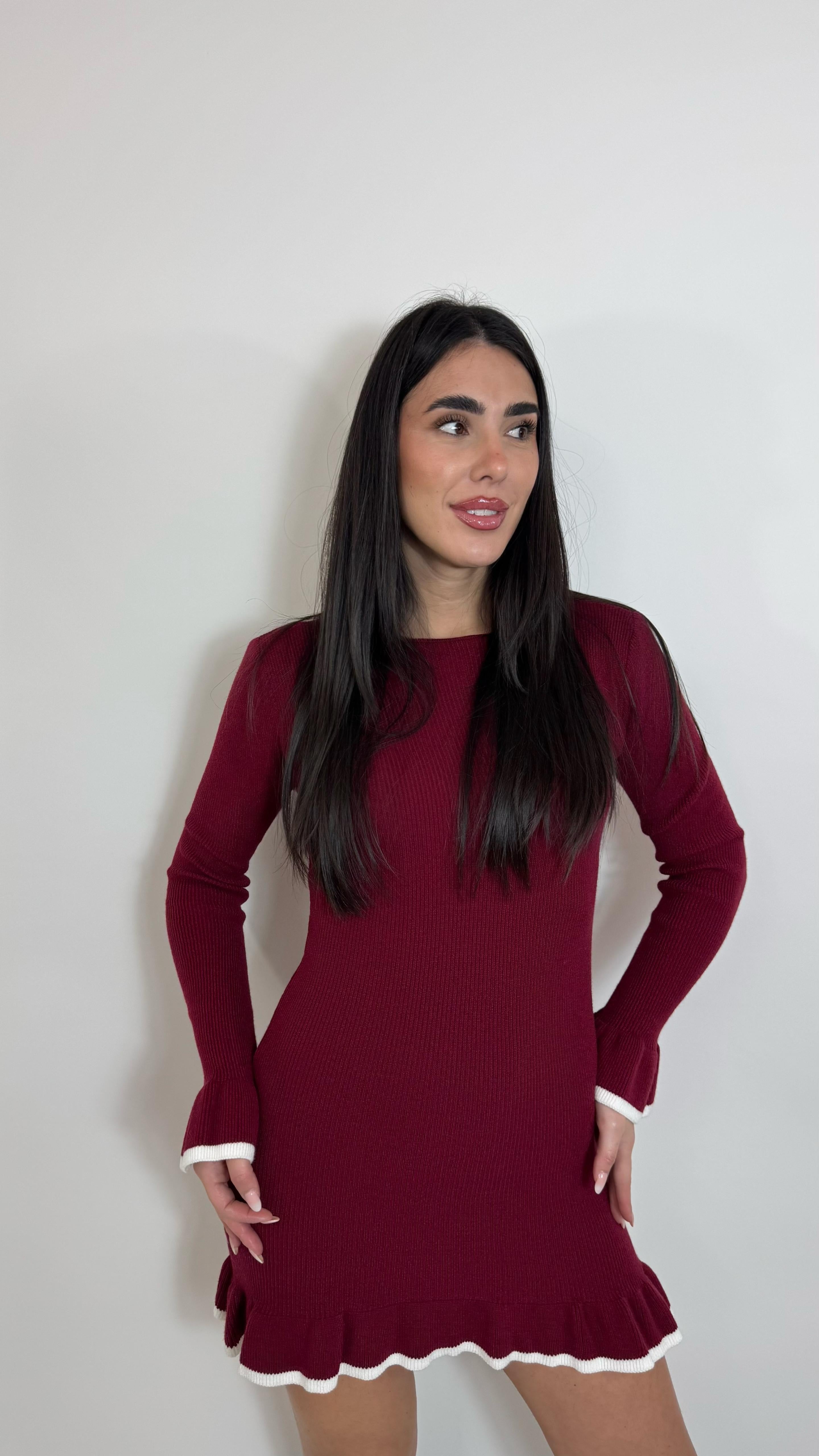 🥂Minidress Soft Chic Burgundy